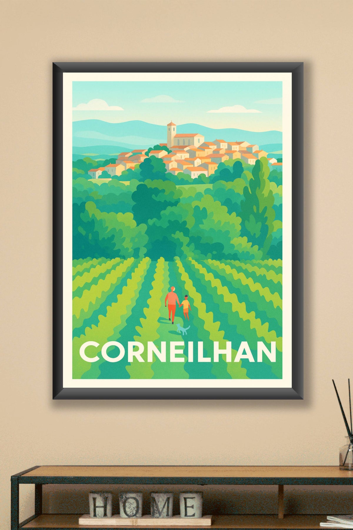 Affiche Corneilhan — L'évasion verte au cœur du vignoble · poster d'art de Corneilhan