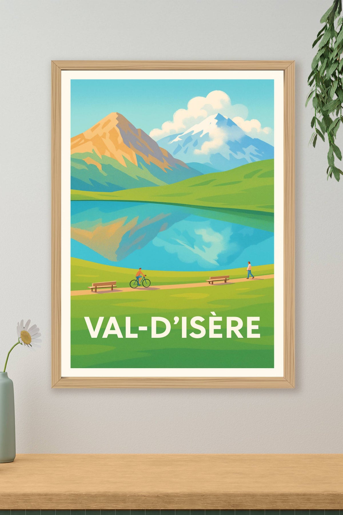 Affiche Val-d'Isère — Harmonie entre Nature et Montagne · poster d'art de Val-d'Isère