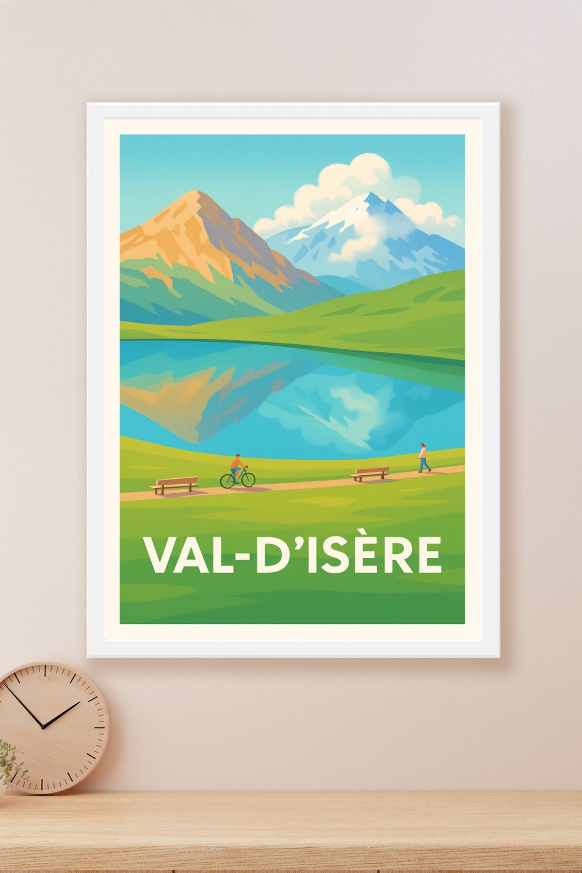 Affiche Val-d'Isère — Harmonie entre Nature et Montagne · poster d'art de Val-d'Isère
