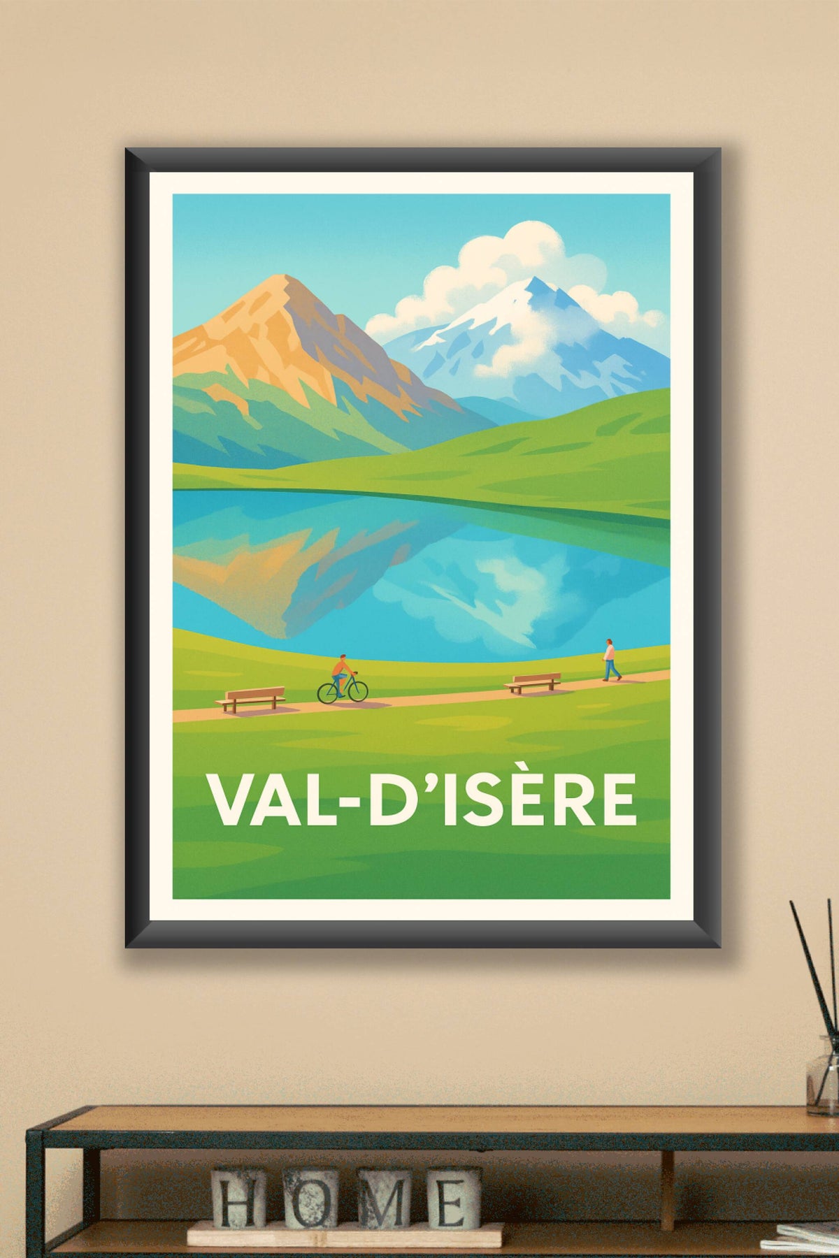 Affiche Val-d'Isère — Harmonie entre Nature et Montagne · poster d'art de Val-d'Isère