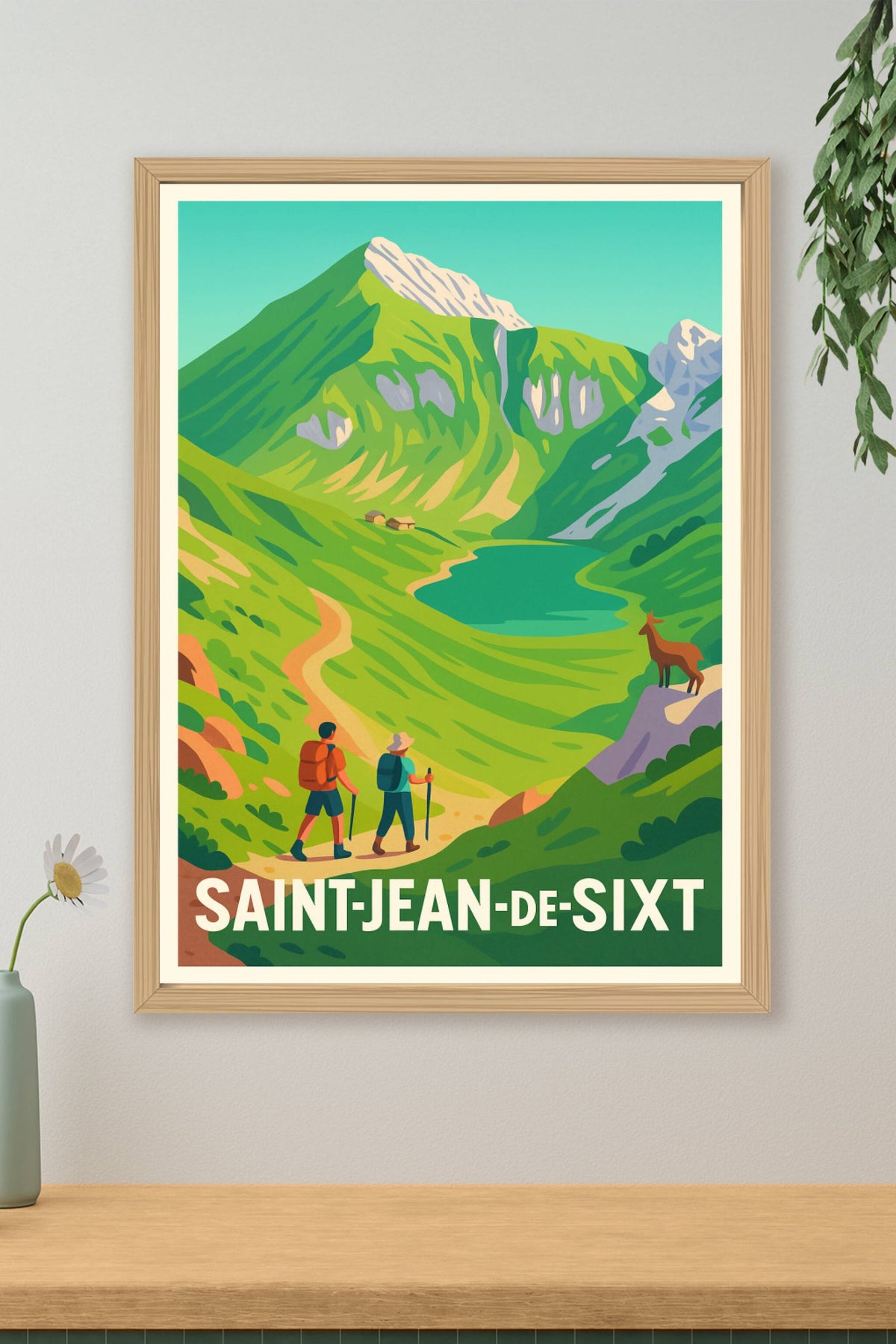 Affiche Saint-Jean-de-Sixt — Escapade nature au cœur des montagnes · poster d'art de Saint-Jean-de-Sixt