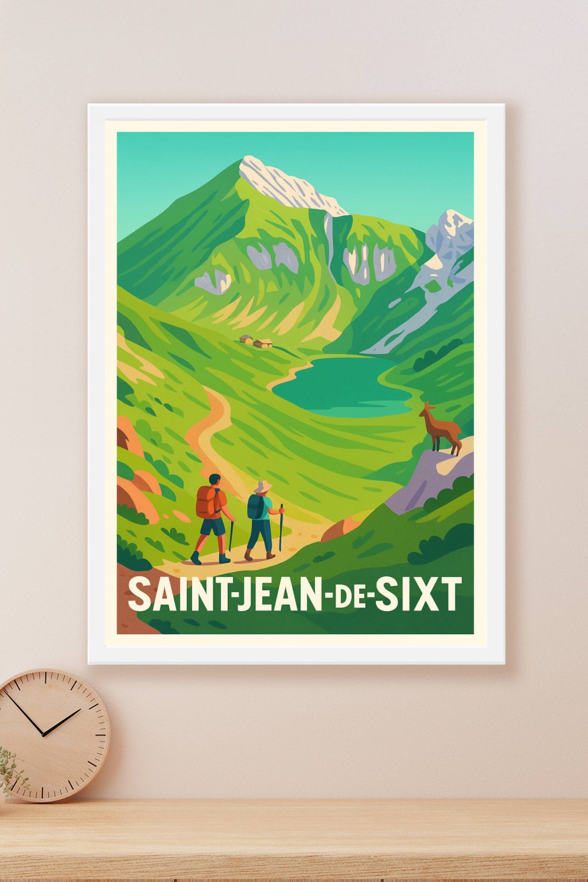 Affiche Saint-Jean-de-Sixt — Escapade nature au cœur des montagnes · poster d'art de Saint-Jean-de-Sixt