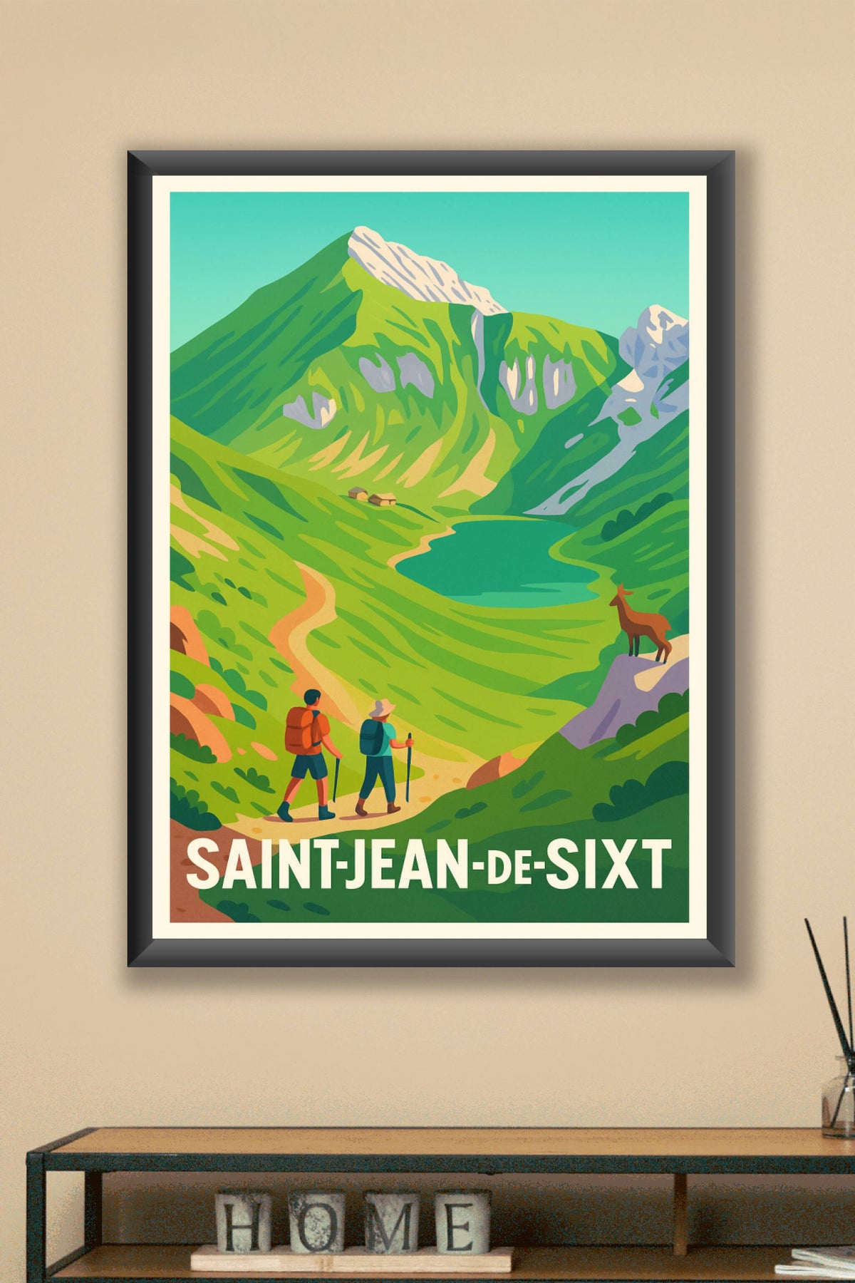 Affiche Saint-Jean-de-Sixt — Escapade nature au cœur des montagnes · poster d'art de Saint-Jean-de-Sixt