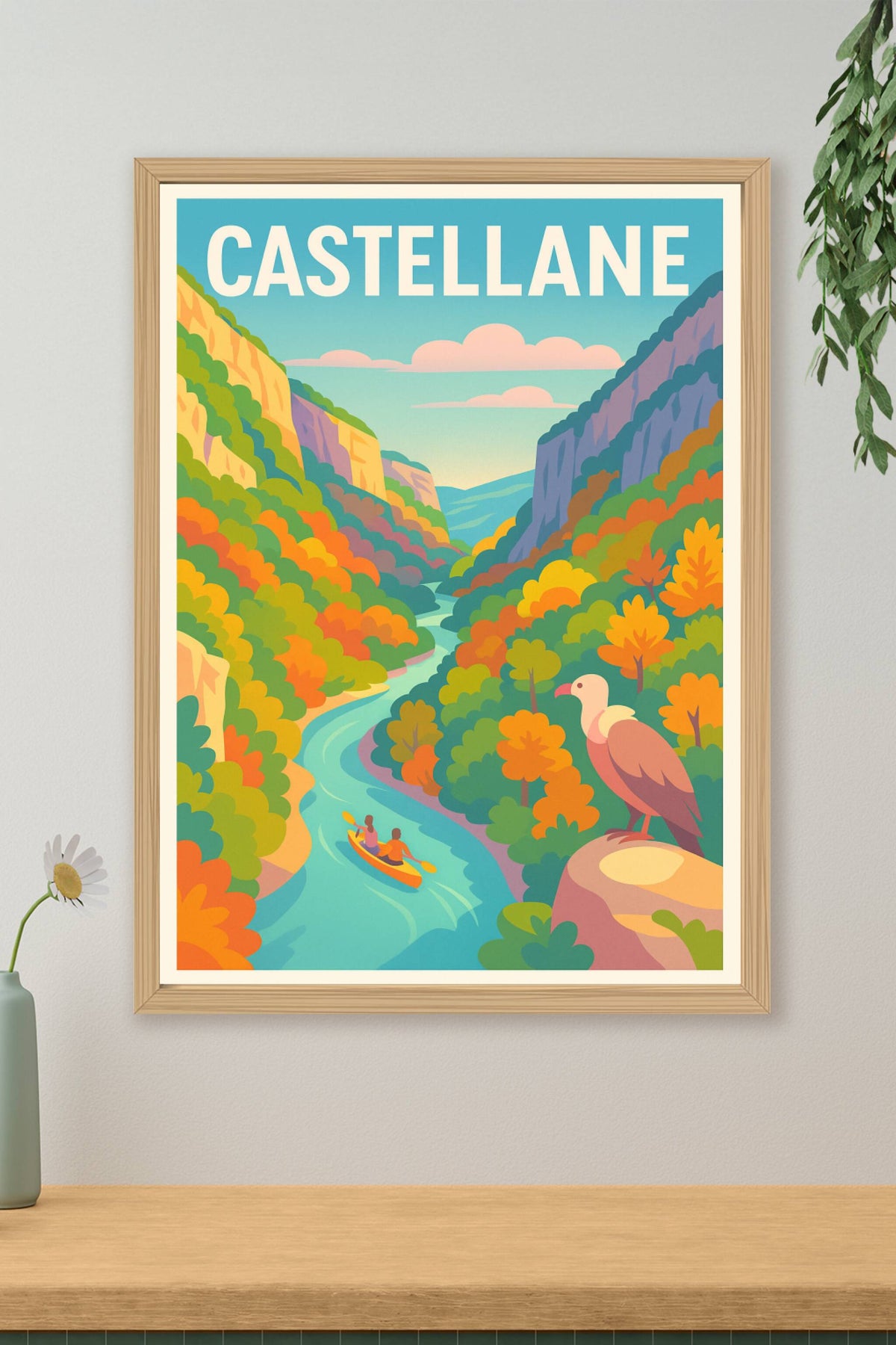 Affiche Castellane — L'aventure au cœur des gorges · poster d'art de Castellane