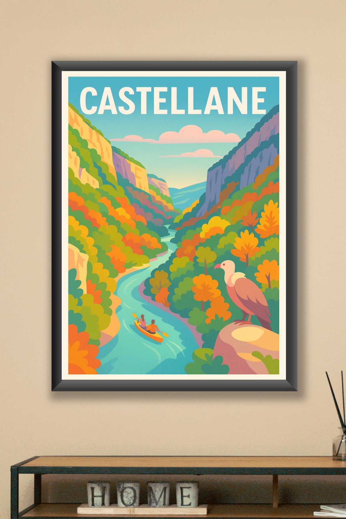 Affiche Castellane — L'aventure au cœur des gorges · poster d'art de Castellane