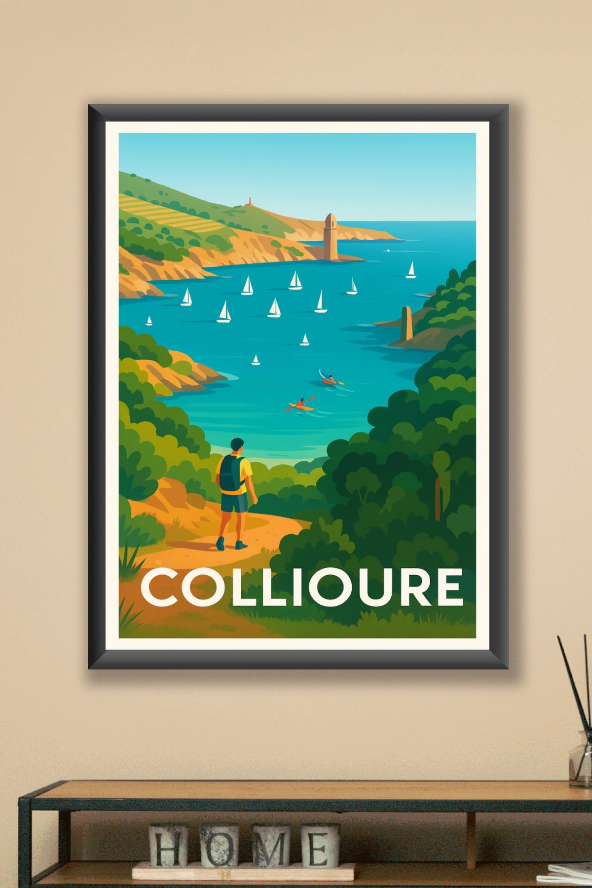 Affiche Collioure — Évasion et sérénité en Méditerranée · poster d'art de Collioure