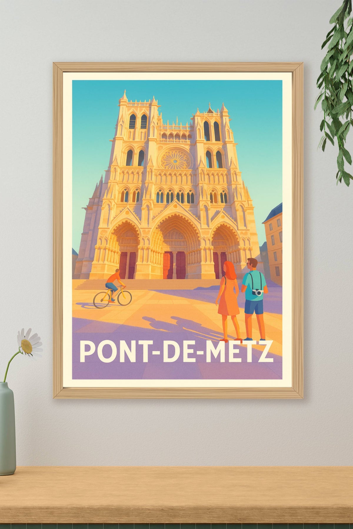 Affiche Pont-de-Metz — Voyage au cœur du patrimoine gothique · poster d'art de Pont-de-Metz