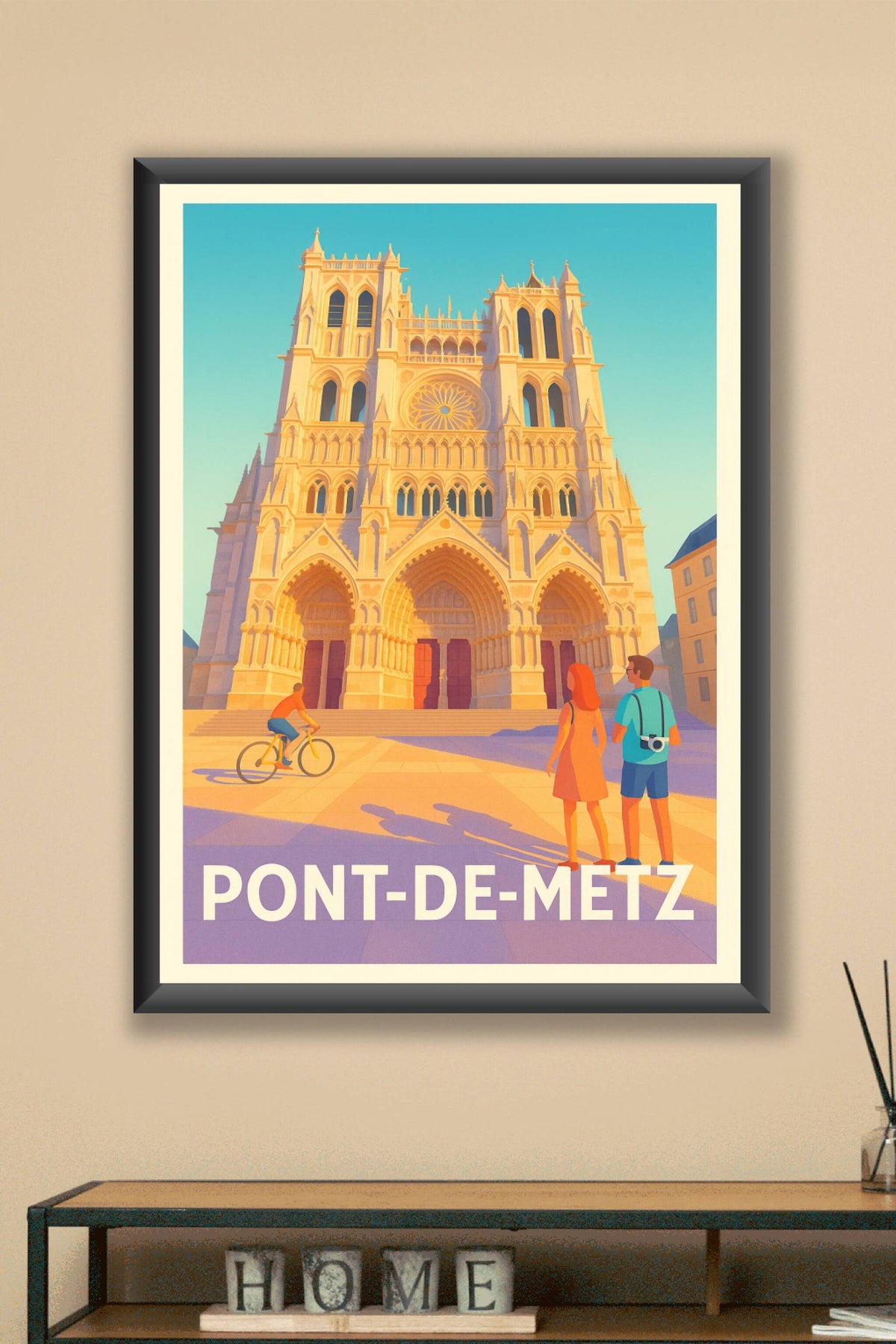 Affiche Pont-de-Metz — Voyage au cœur du patrimoine gothique · poster d'art de Pont-de-Metz
