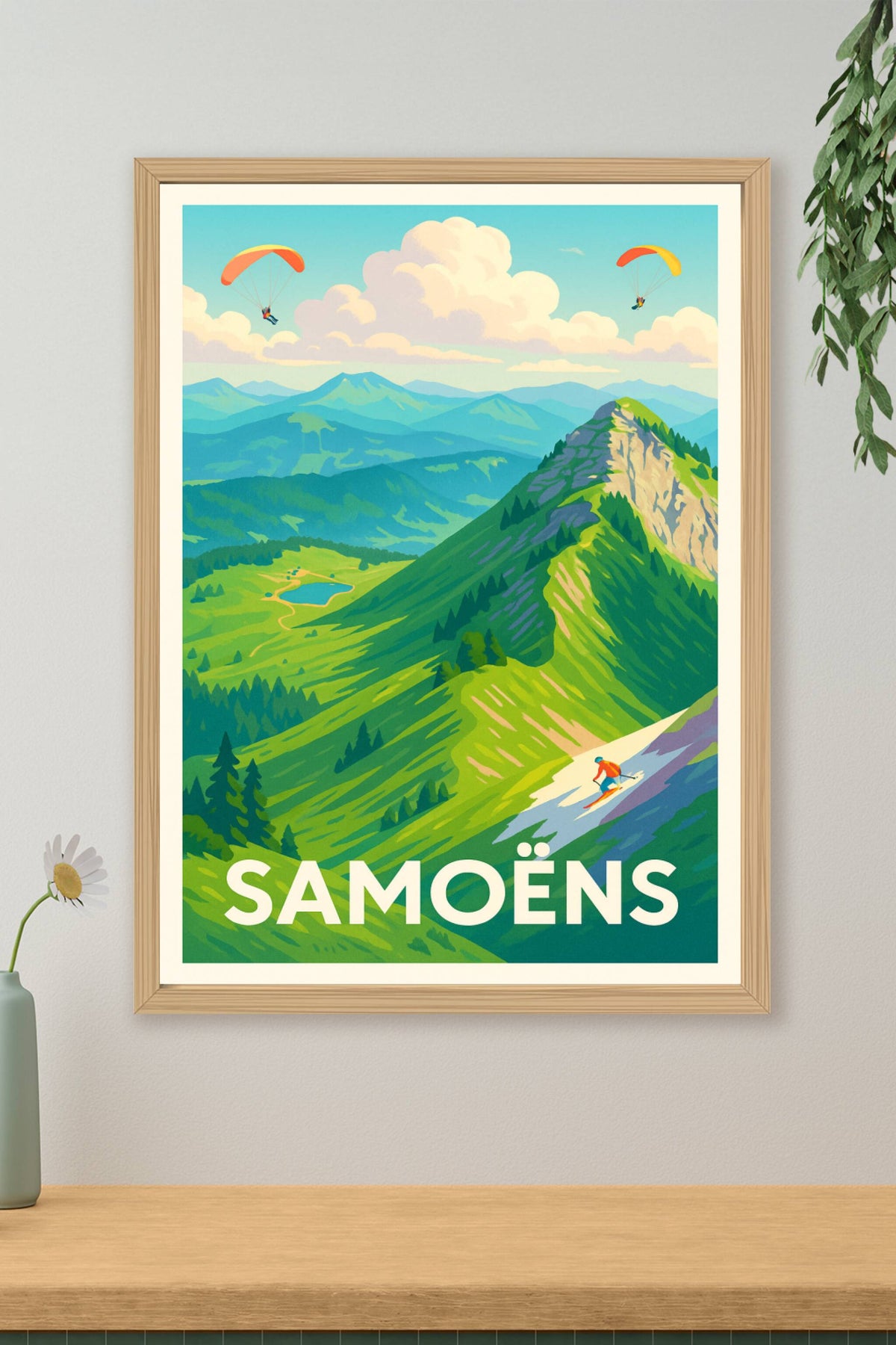 Affiche Samoëns — Évasion alpine et sensations fortes · poster d'art de Samoëns