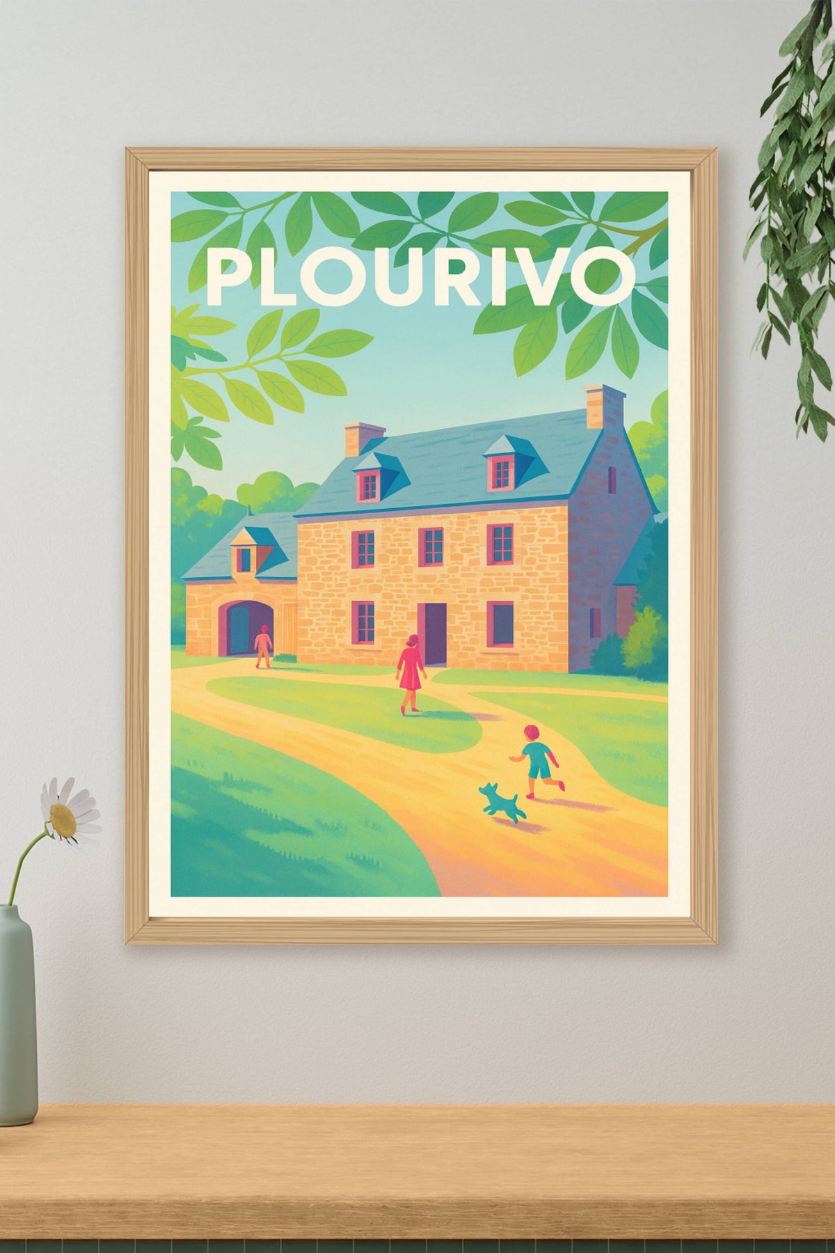 Affiche Plourivo — Douceur de Vie Bretonne · poster d'art de Plourivo