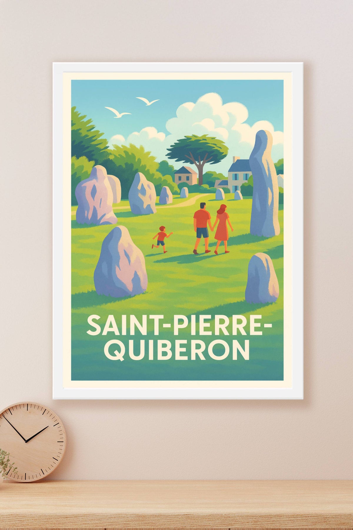 Affiche Saint-Pierre-Quiberon — Promenade au cœur des menhirs · poster d'art de Saint-Pierre-Quiberon
