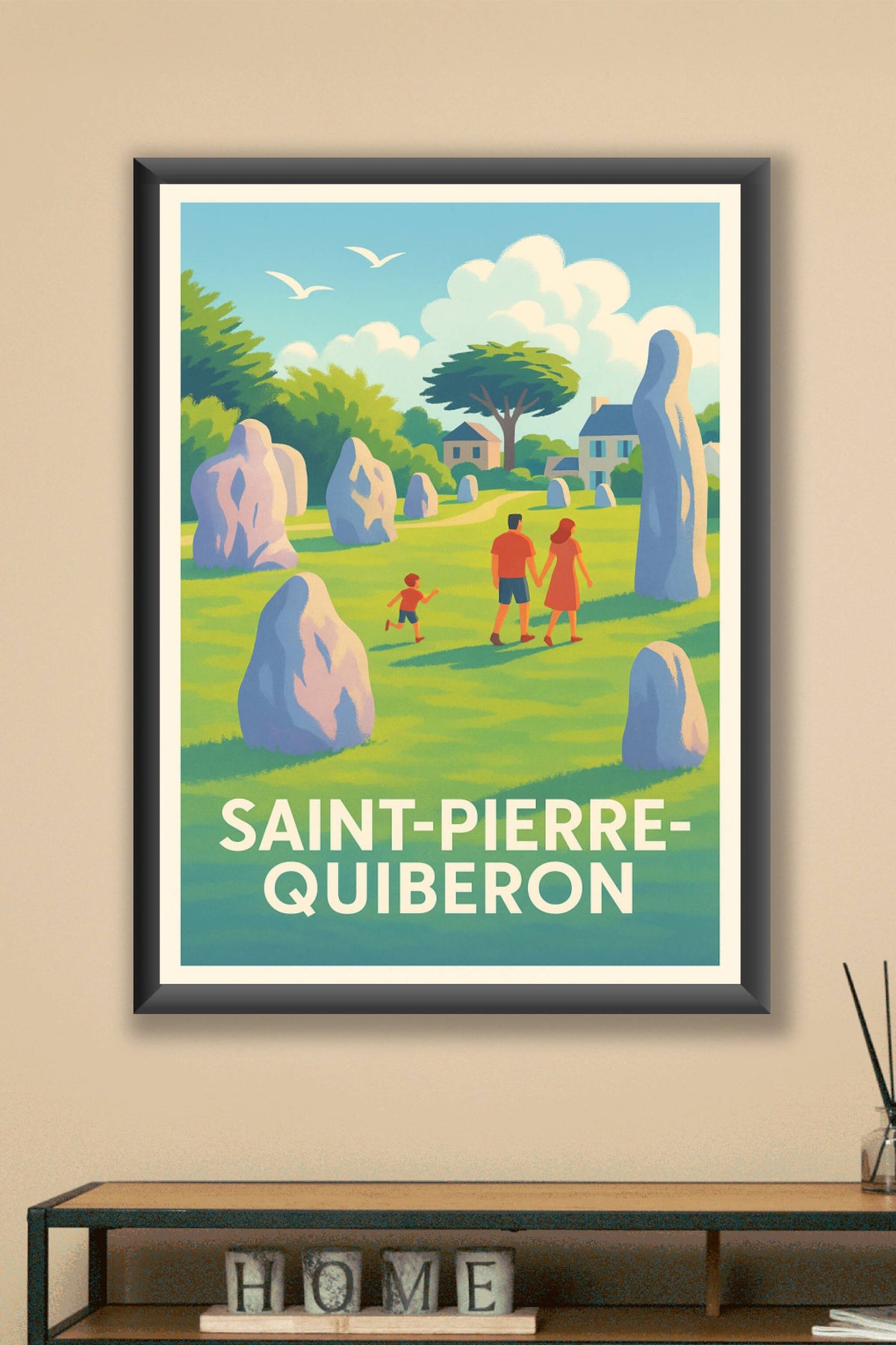 Affiche Saint-Pierre-Quiberon — Promenade au cœur des menhirs · poster d'art de Saint-Pierre-Quiberon