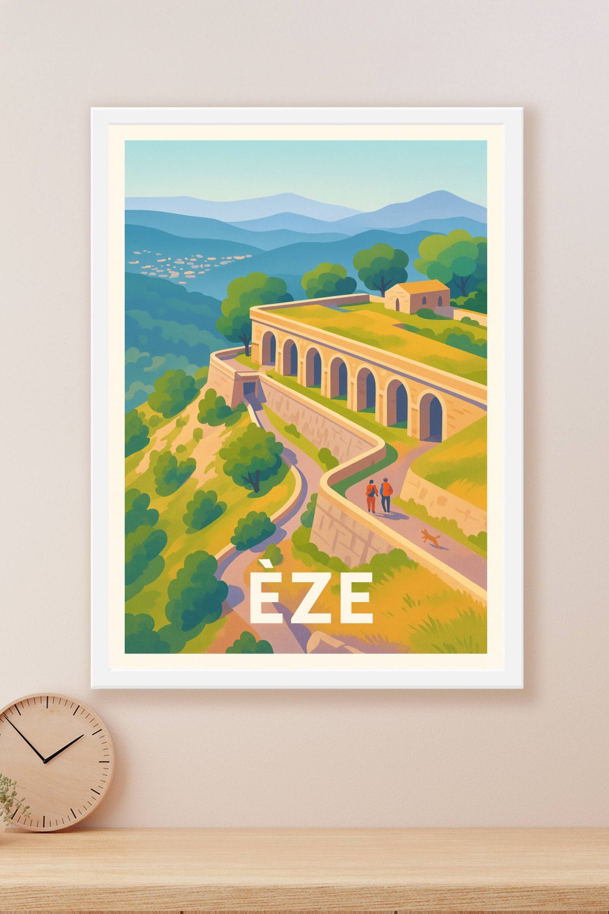 Affiche Èze — Escapade bucolique en Méditerranée · poster d'art de Èze
