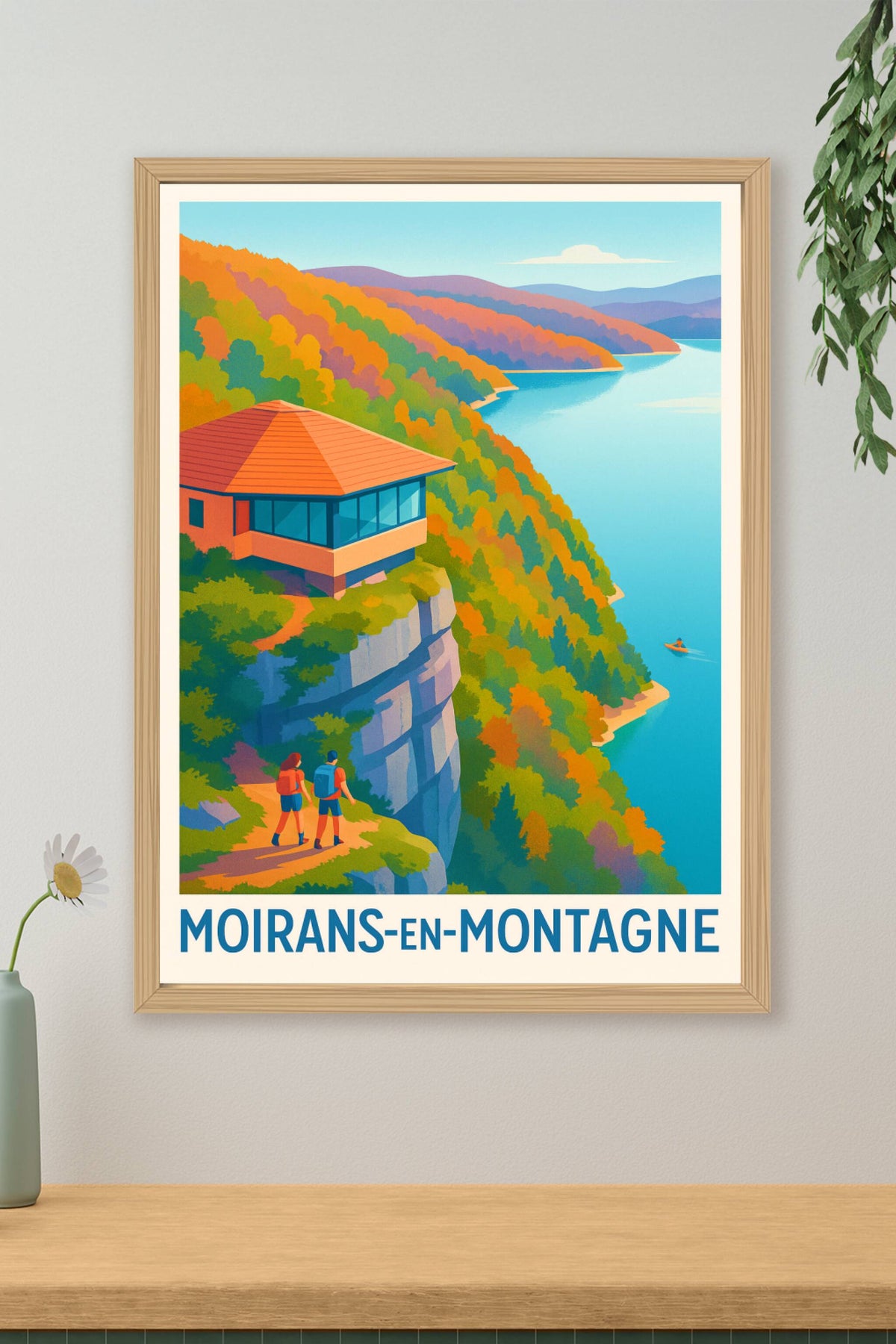 Affiche Moirans-en-Montagne — Évasion au cœur des paysages d'automne · poster d'art de Moirans-en-Montagne