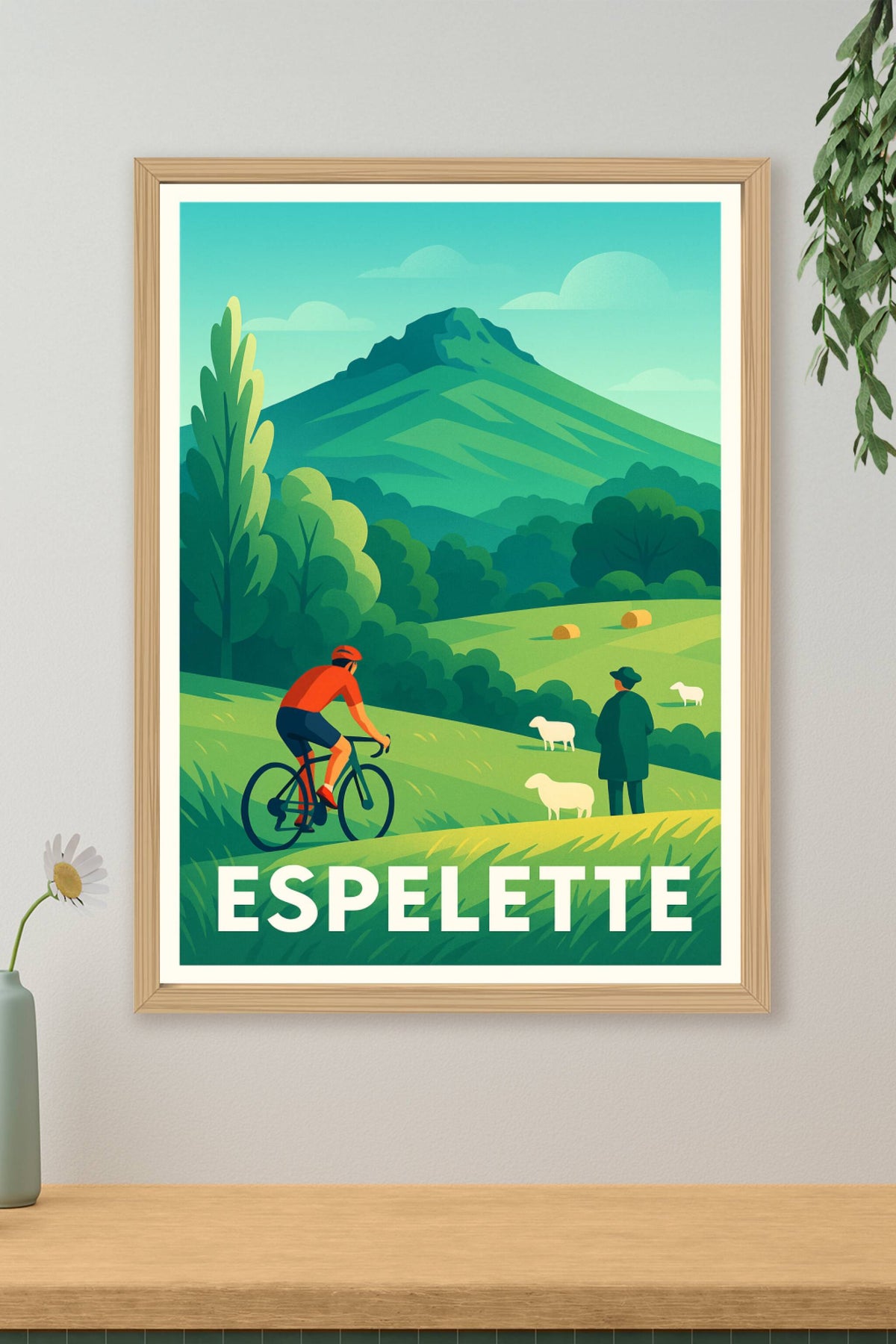 Affiche Espelette — Entre nature et traditions basques · poster d'art de Espelette