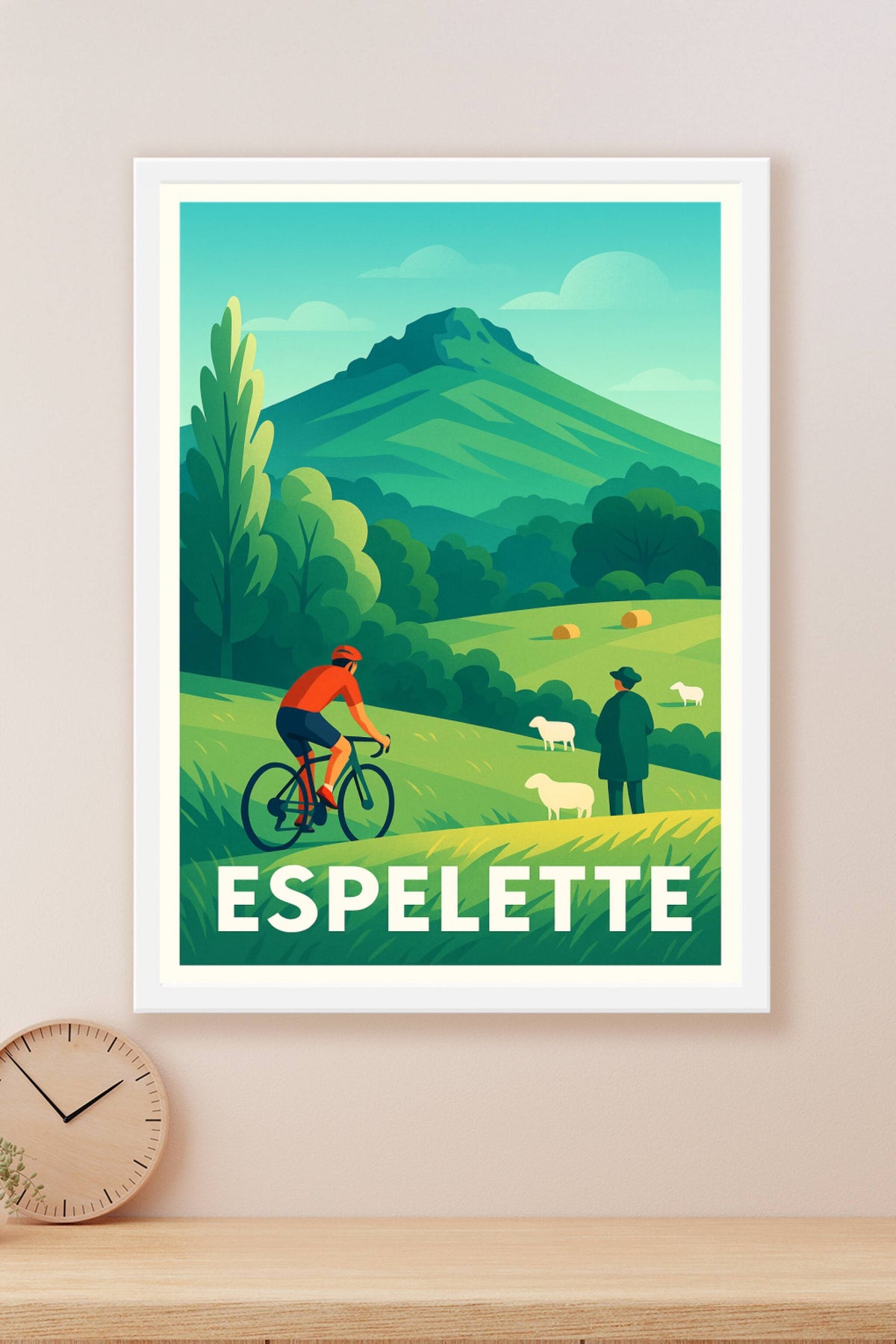 Affiche Espelette — Entre nature et traditions basques · poster d'art de Espelette