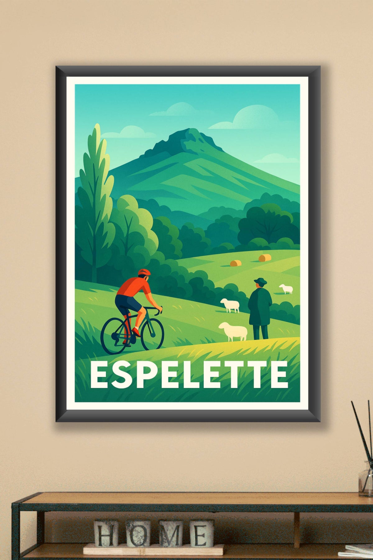 Affiche Espelette — Entre nature et traditions basques · poster d'art de Espelette
