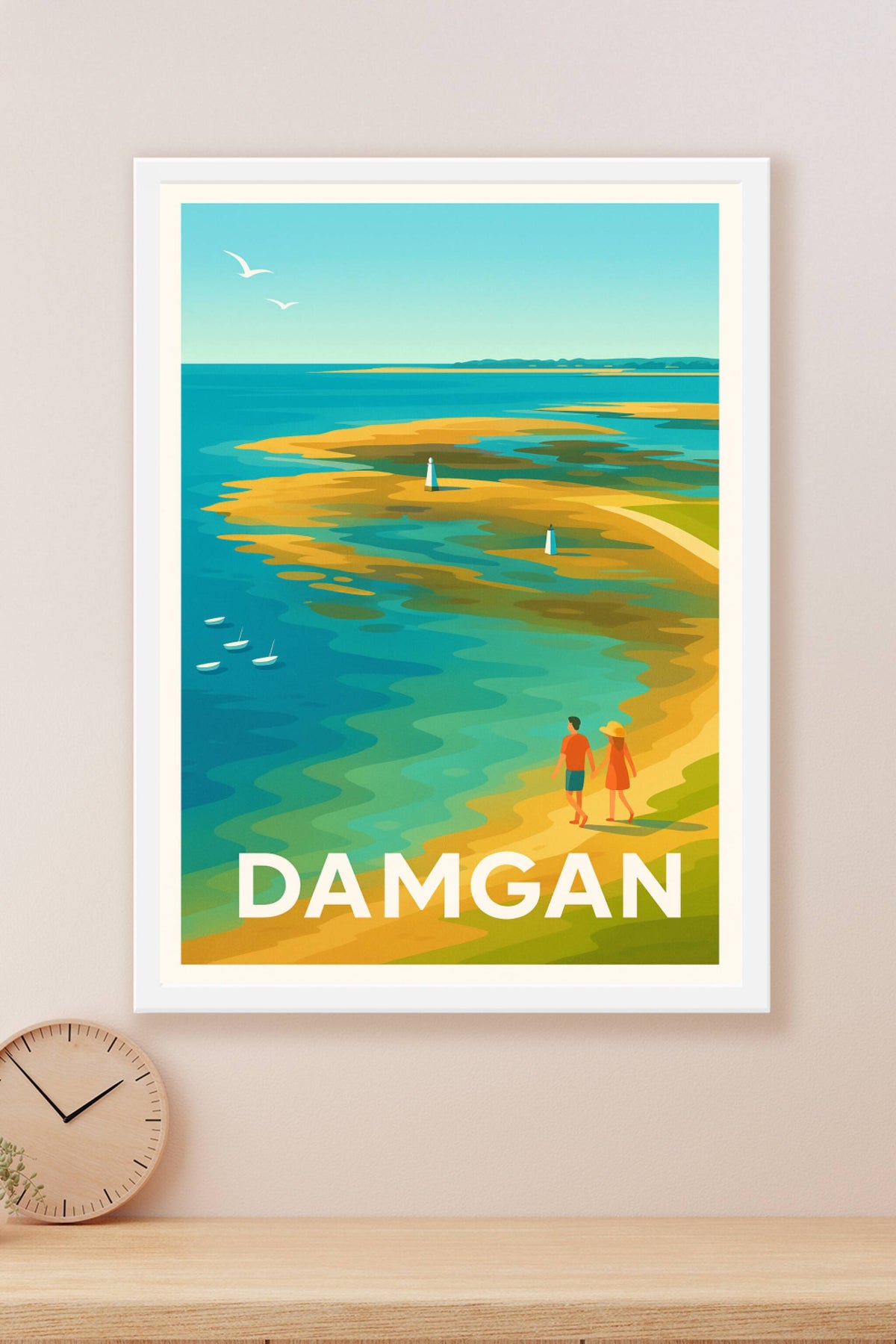 Affiche Damgan — Escapade romantique en bord de mer · poster d'art de Damgan