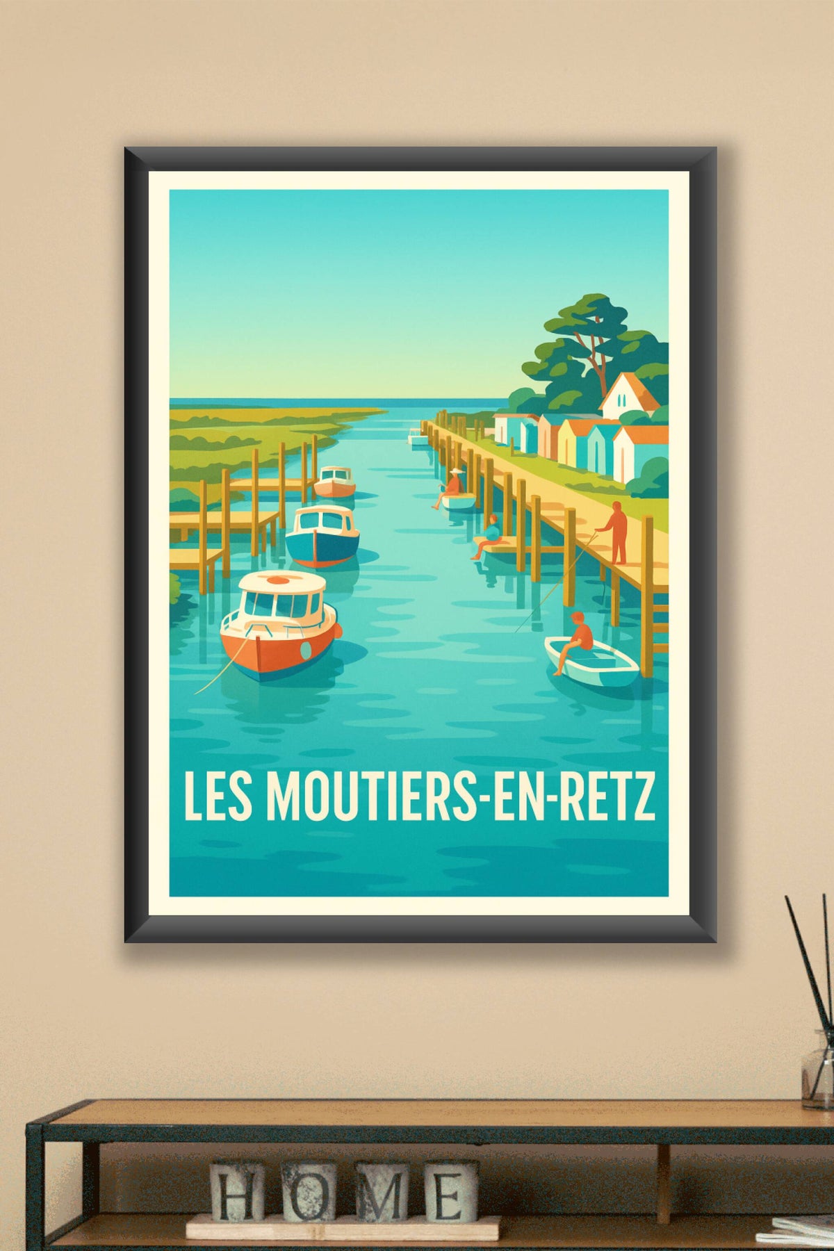 Affiche Les Moutiers-en-Retz — Tranquillité et charme côtier · poster d'art de Les Moutiers-en-Retz