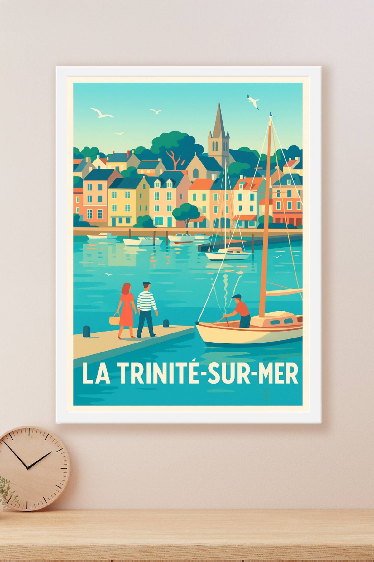 Affiche La Trinité-sur-Mer — Charme côtier et douceur de vivre · poster d'art de La Trinité-sur-Mer