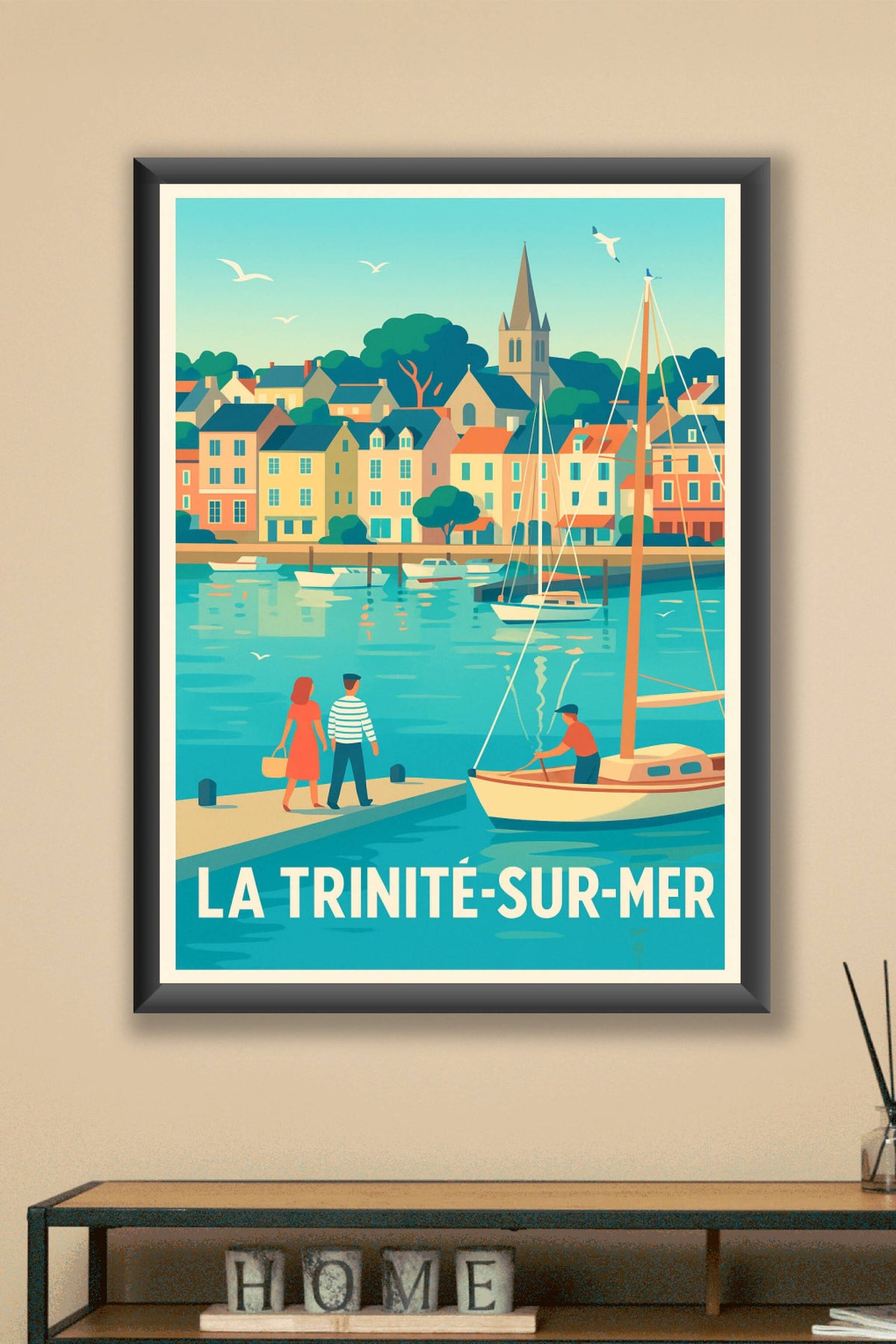 Affiche La Trinité-sur-Mer — Charme côtier et douceur de vivre · poster d'art de La Trinité-sur-Mer