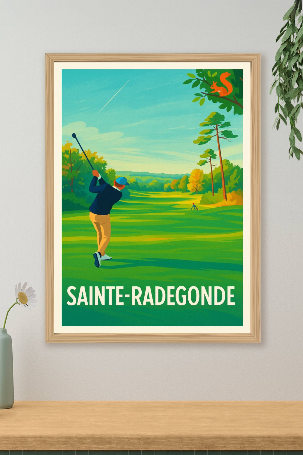 Affiche Sainte-Radegonde — Le charme du golf en pleine nature · poster d'art de Sainte-Radegonde