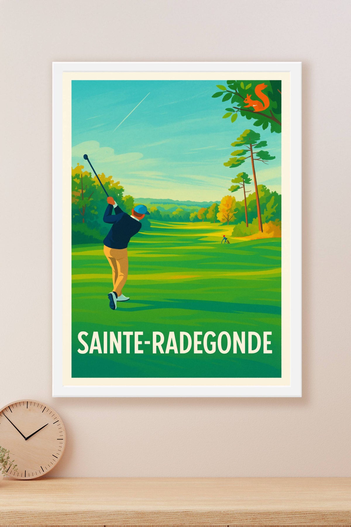Affiche Sainte-Radegonde — Le charme du golf en pleine nature · poster d'art de Sainte-Radegonde
