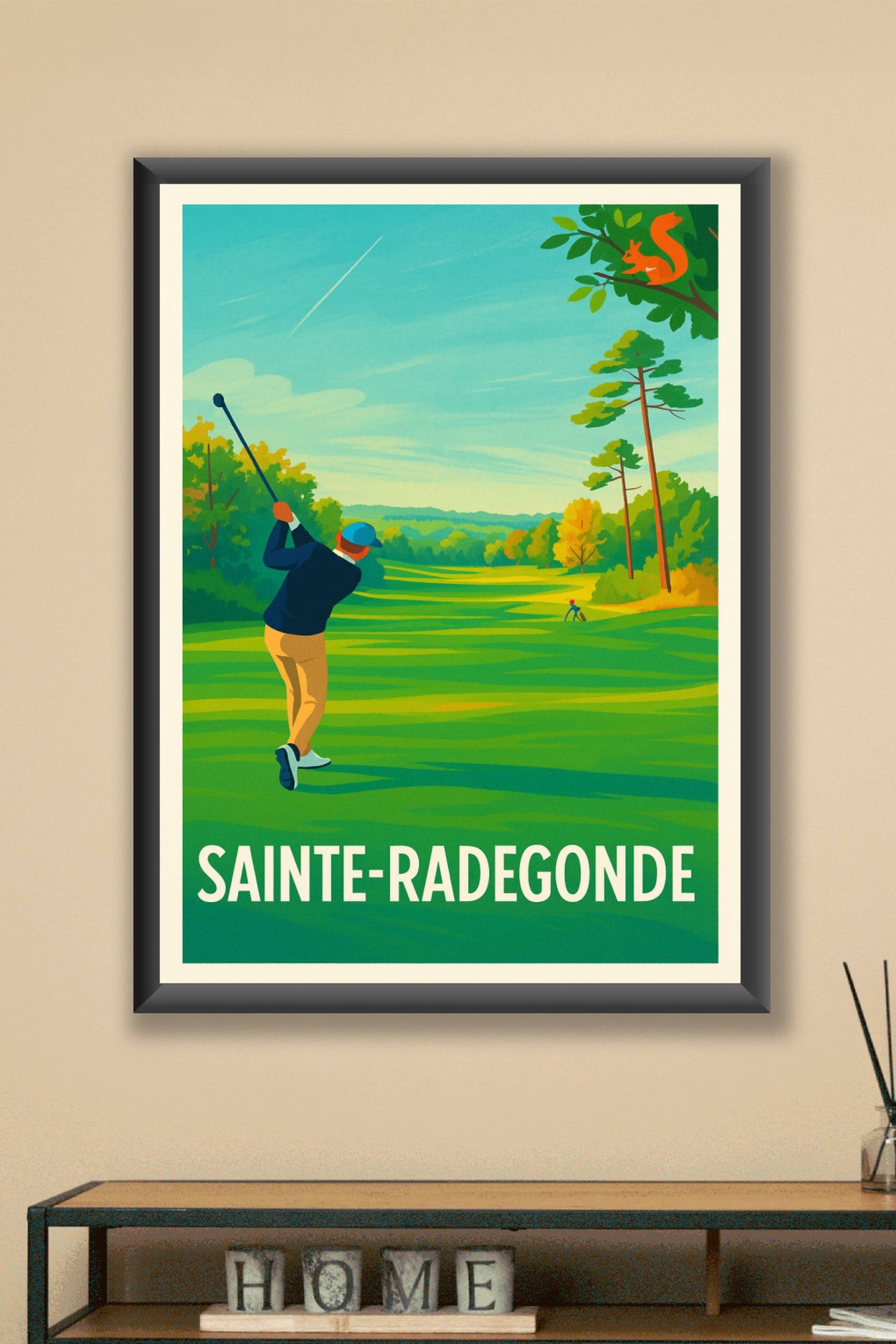 Affiche Sainte-Radegonde — Le charme du golf en pleine nature · poster d'art de Sainte-Radegonde