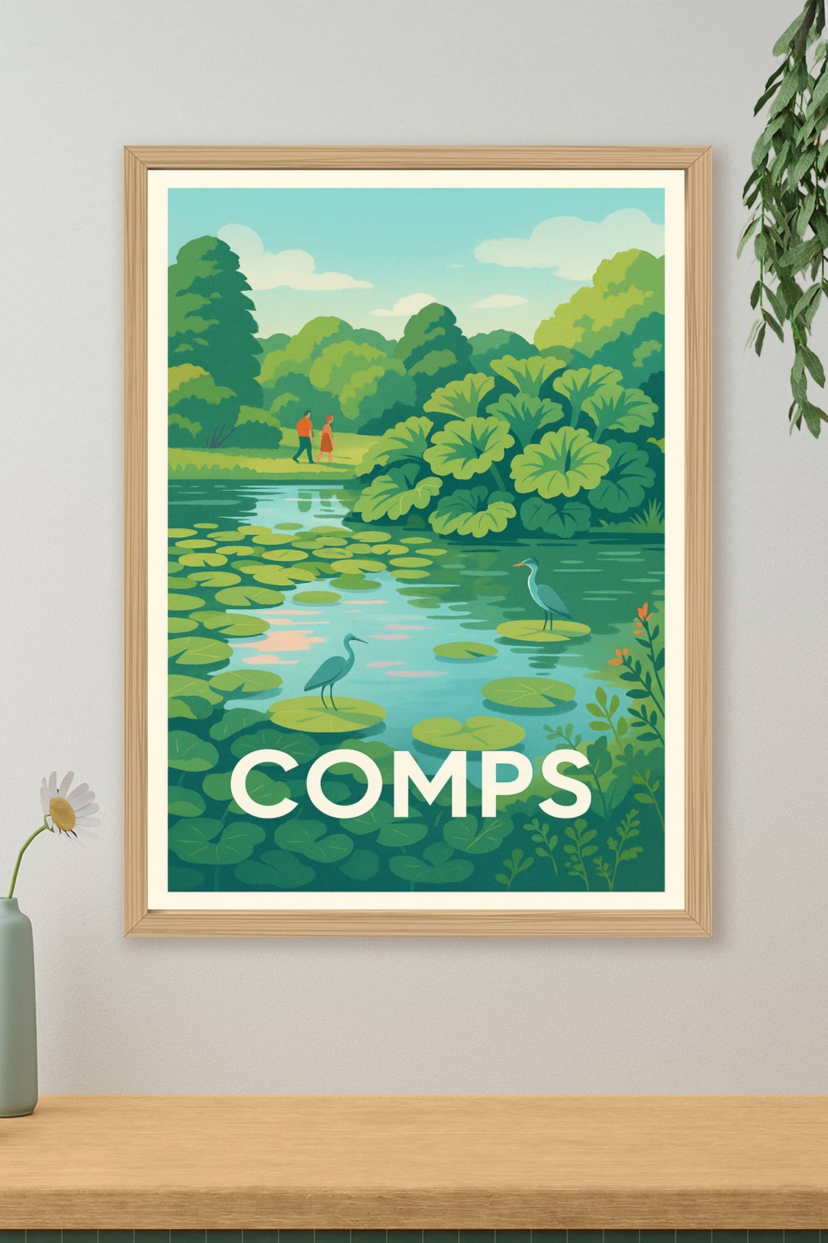 Affiche Comps — Havre de sérénité naturelle · poster d'art de Comps