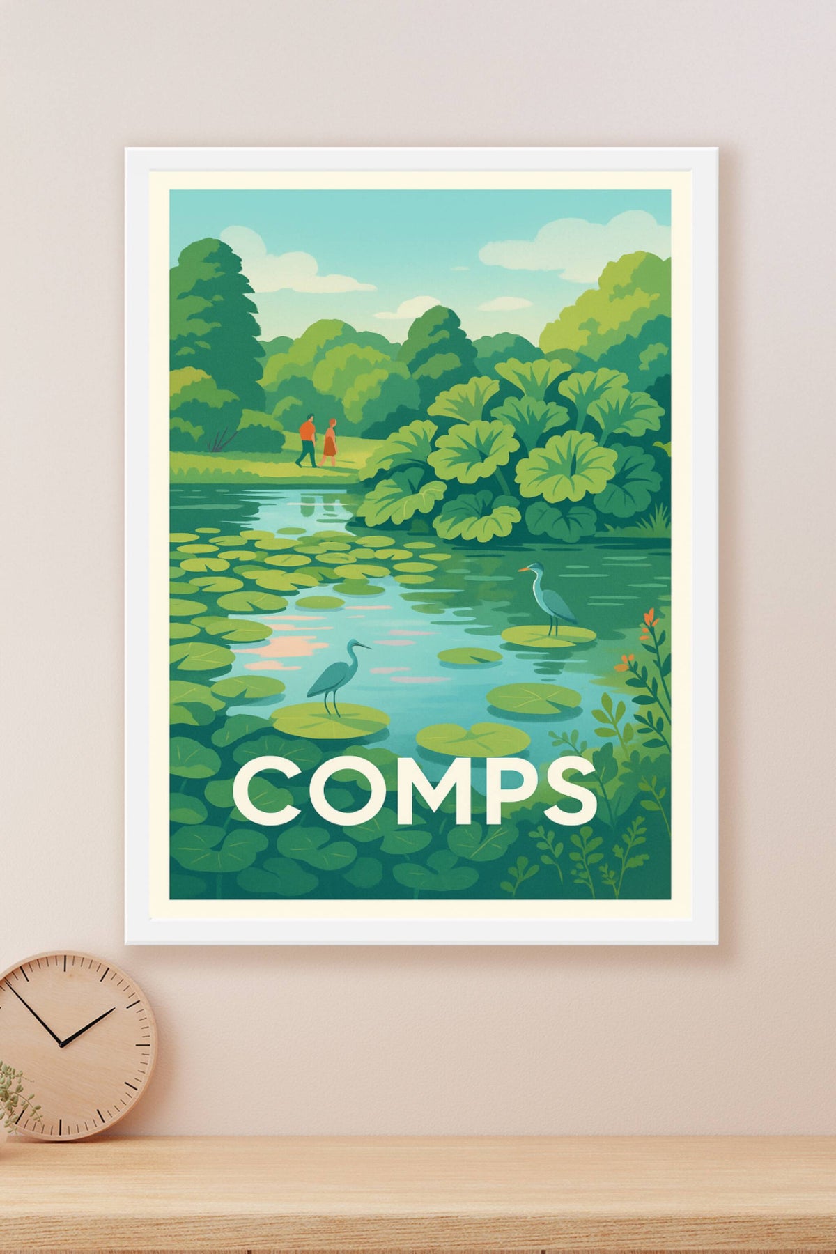 Affiche Comps — Havre de sérénité naturelle · poster d'art de Comps