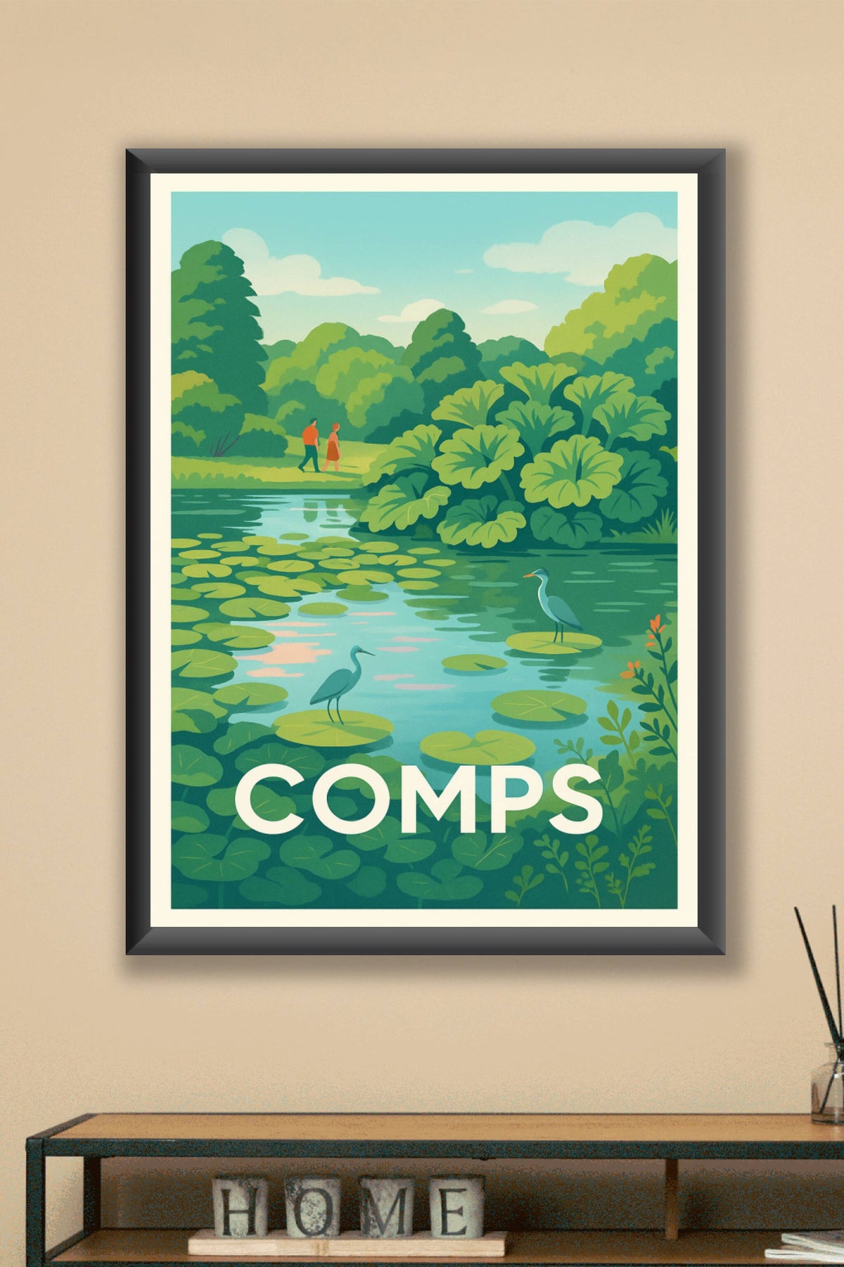 Affiche Comps — Havre de sérénité naturelle · poster d'art de Comps