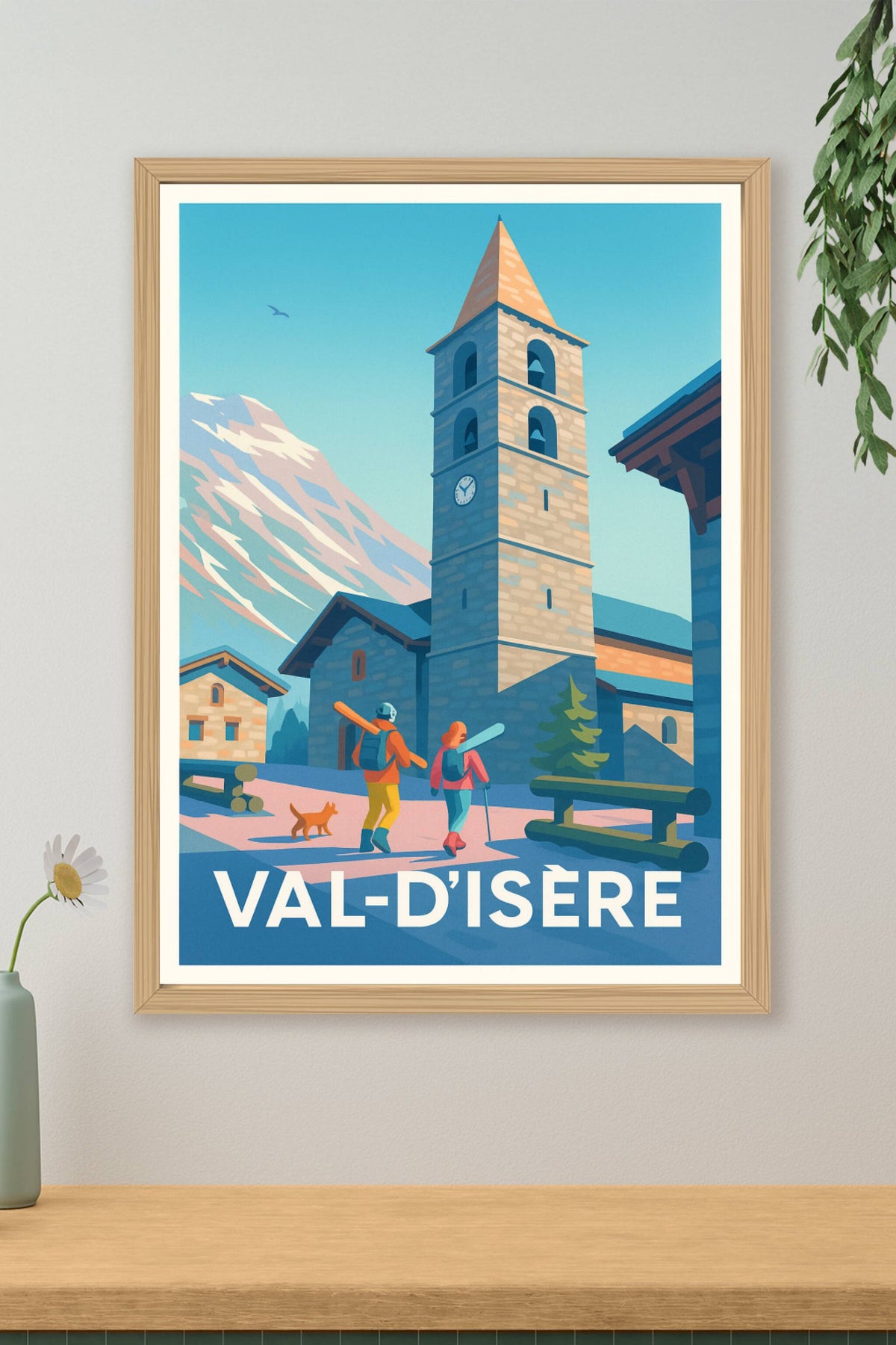 Affiche Val-d'Isère — Ambiance Montagne Authentique · poster d'art de Val-d'Isère