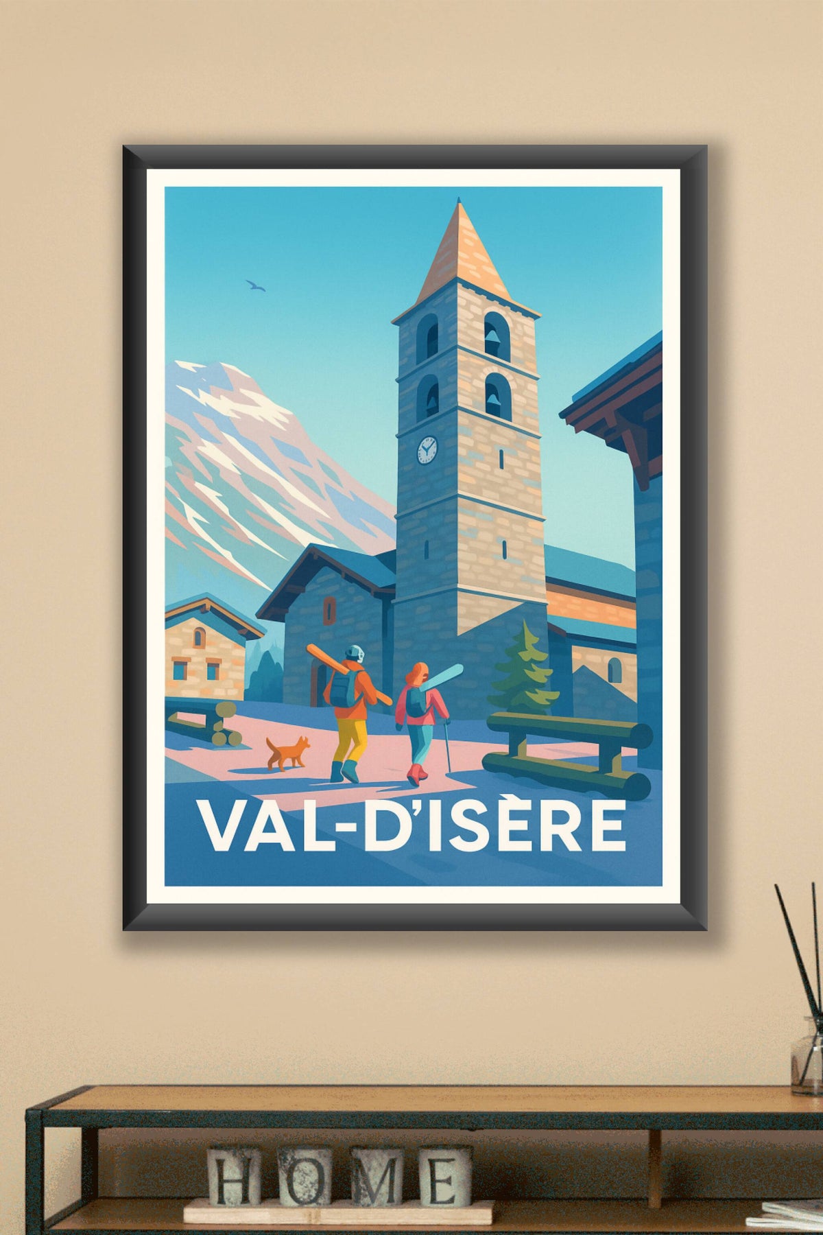 Affiche Val-d'Isère — Ambiance Montagne Authentique · poster d'art de Val-d'Isère