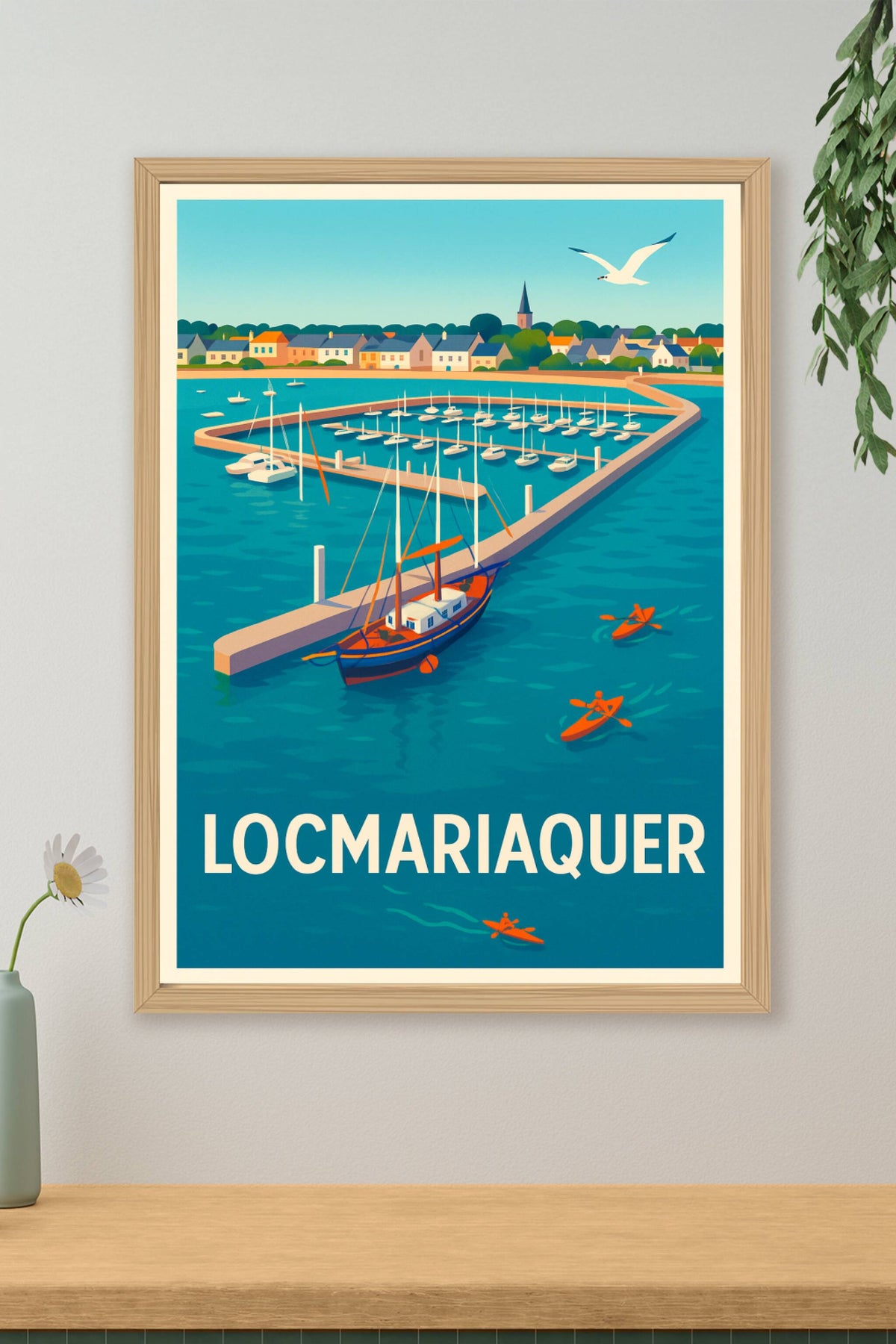 Affiche Locmariaquer — Évasion marine et charme breton · poster d'art de Locmariaquer