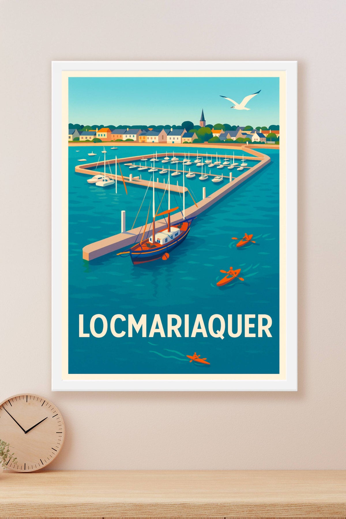 Affiche Locmariaquer — Évasion marine et charme breton · poster d'art de Locmariaquer