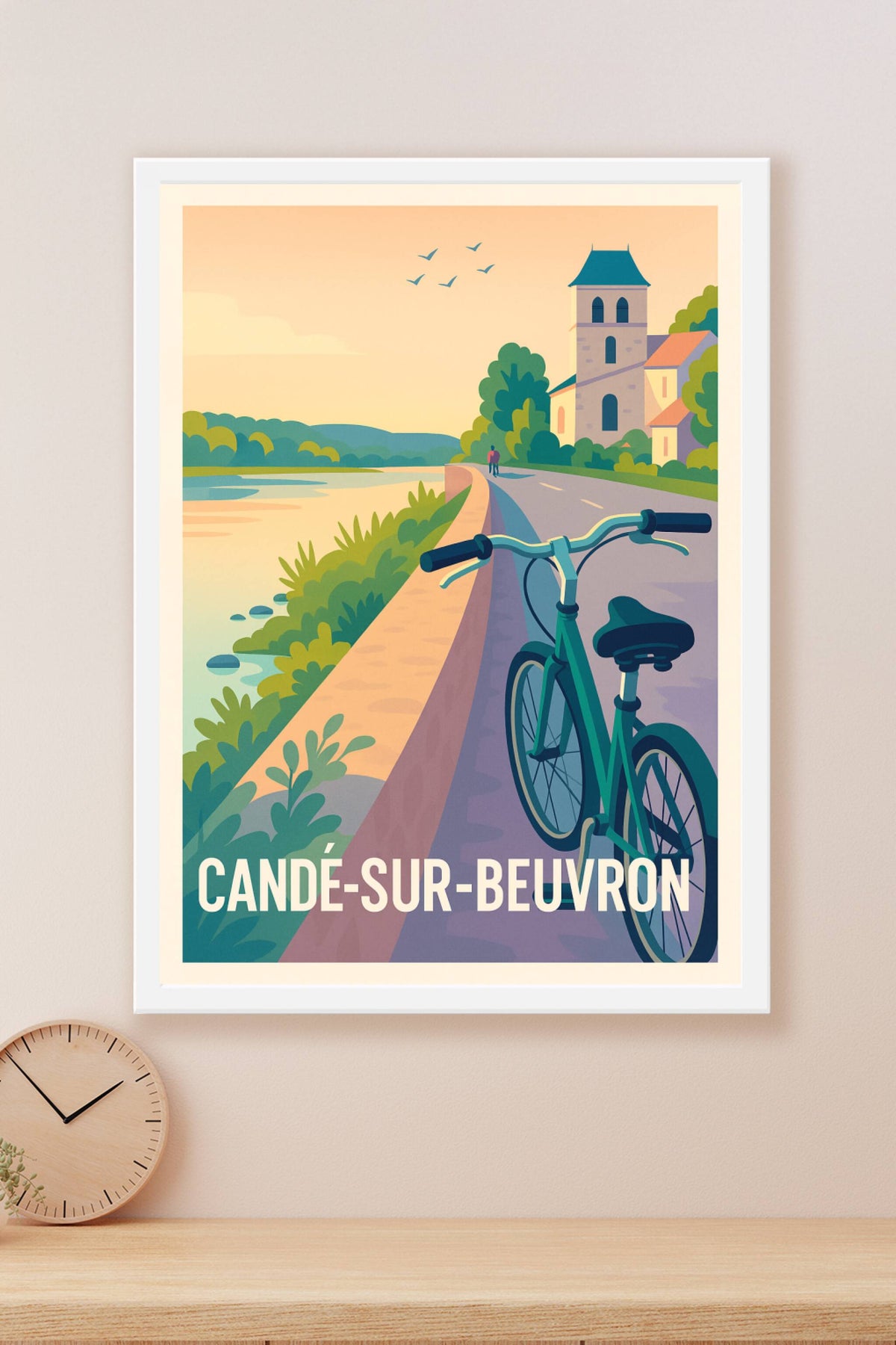 Affiche Candé-sur-Beuvron — Évasion au fil de l'eau · poster d'art de Candé-sur-Beuvron