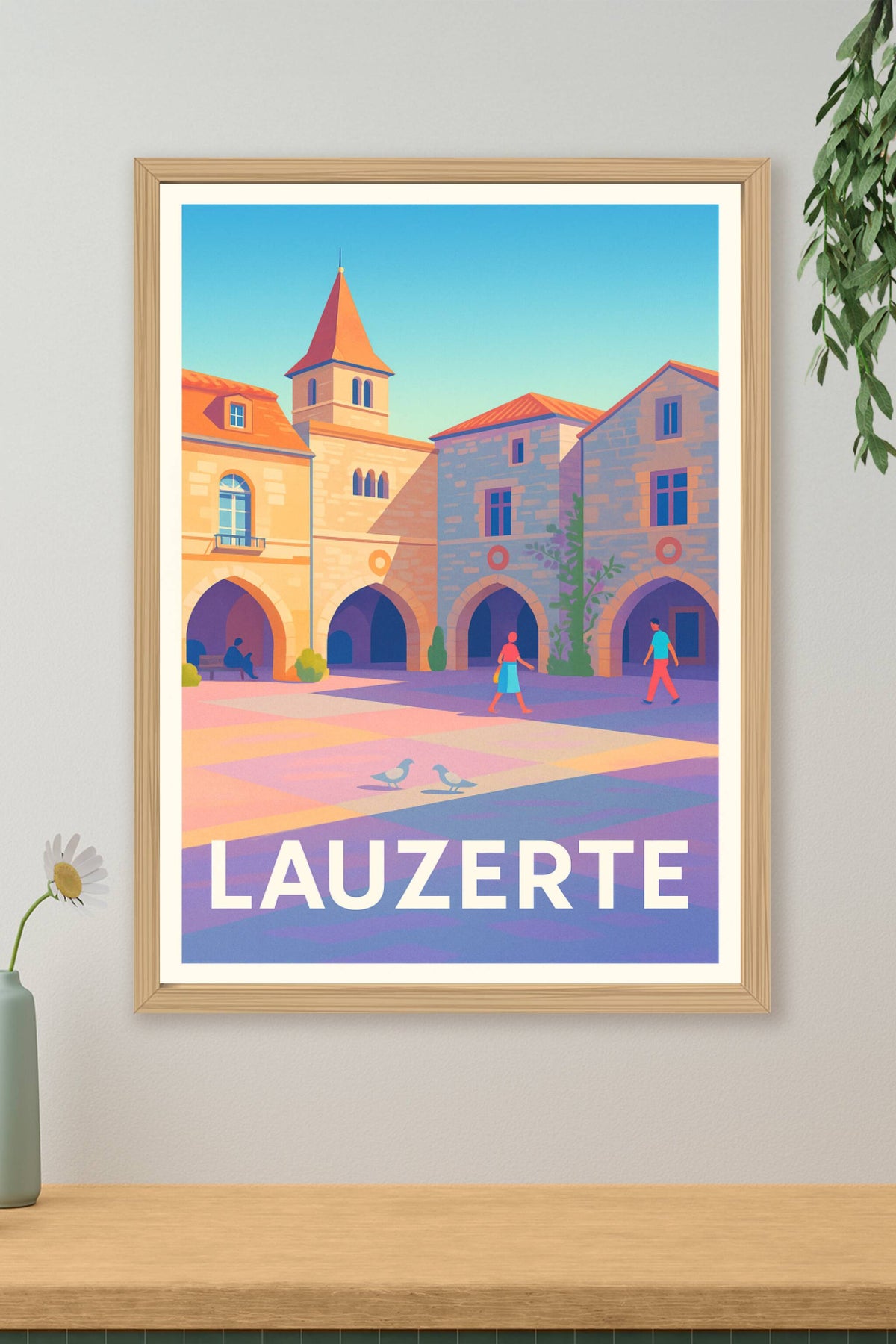 Affiche Lauzerte — Charme médiéval et lumière douce · poster d'art de Lauzerte
