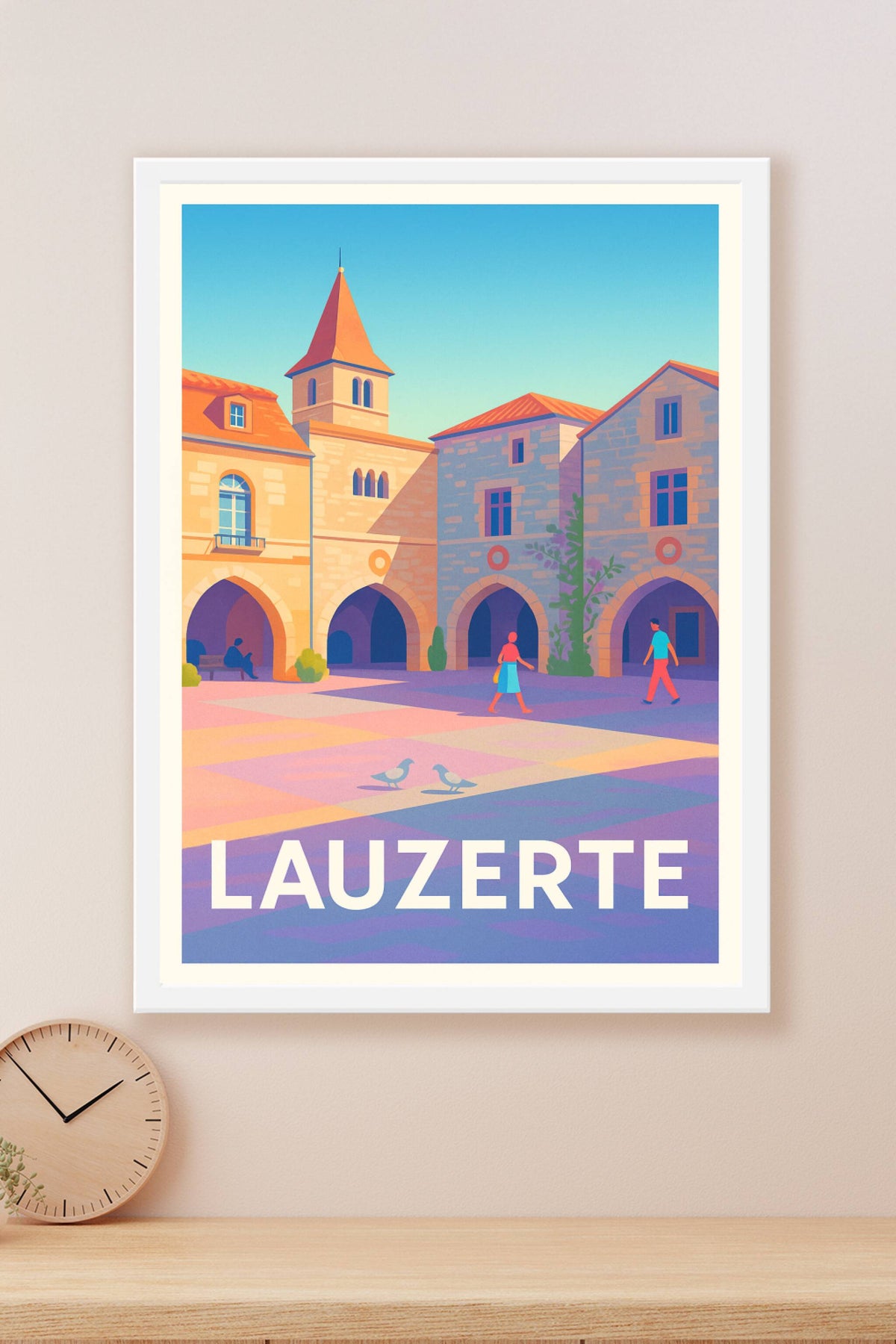 Affiche Lauzerte — Charme médiéval et lumière douce · poster d'art de Lauzerte