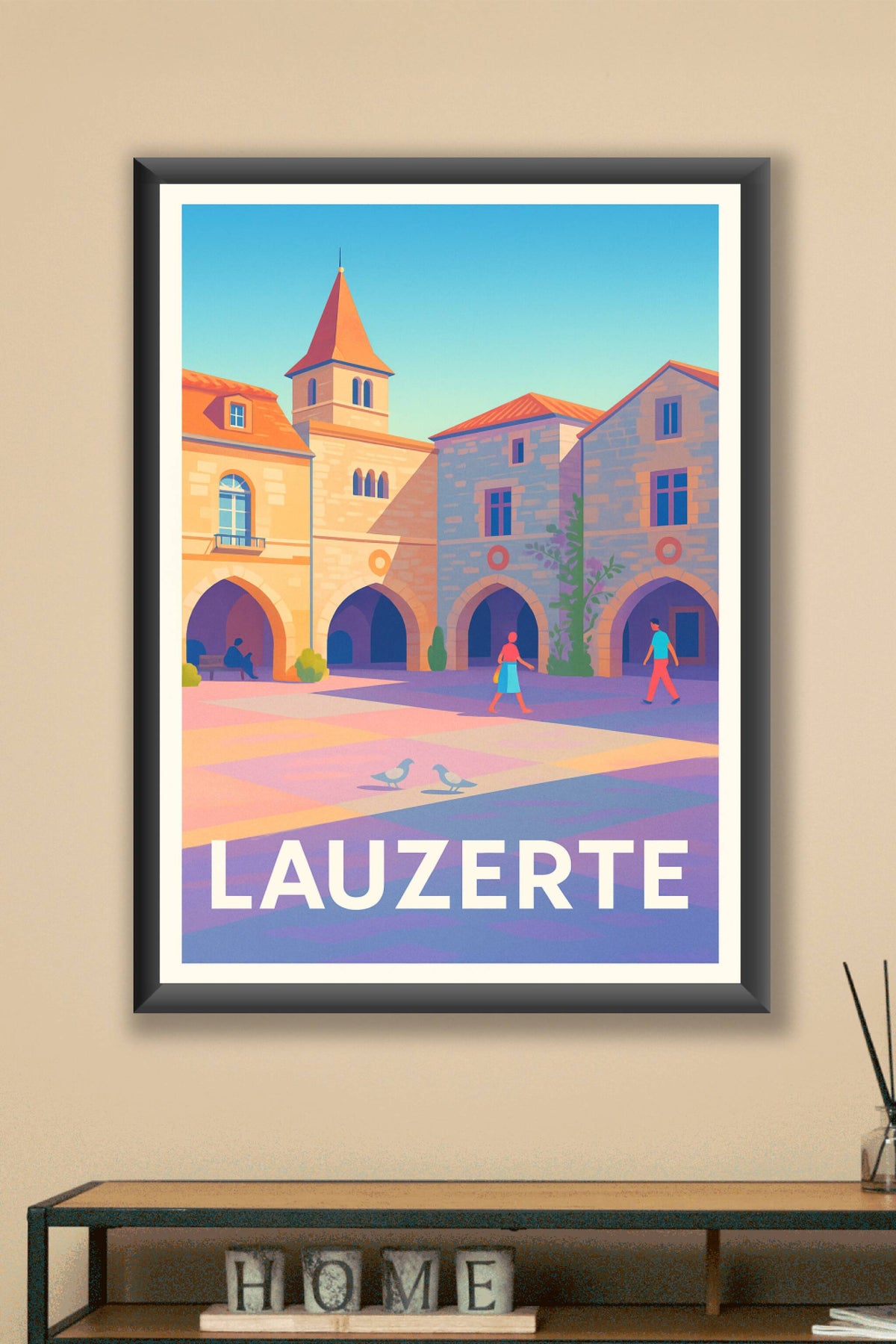Affiche Lauzerte — Charme médiéval et lumière douce · poster d'art de Lauzerte