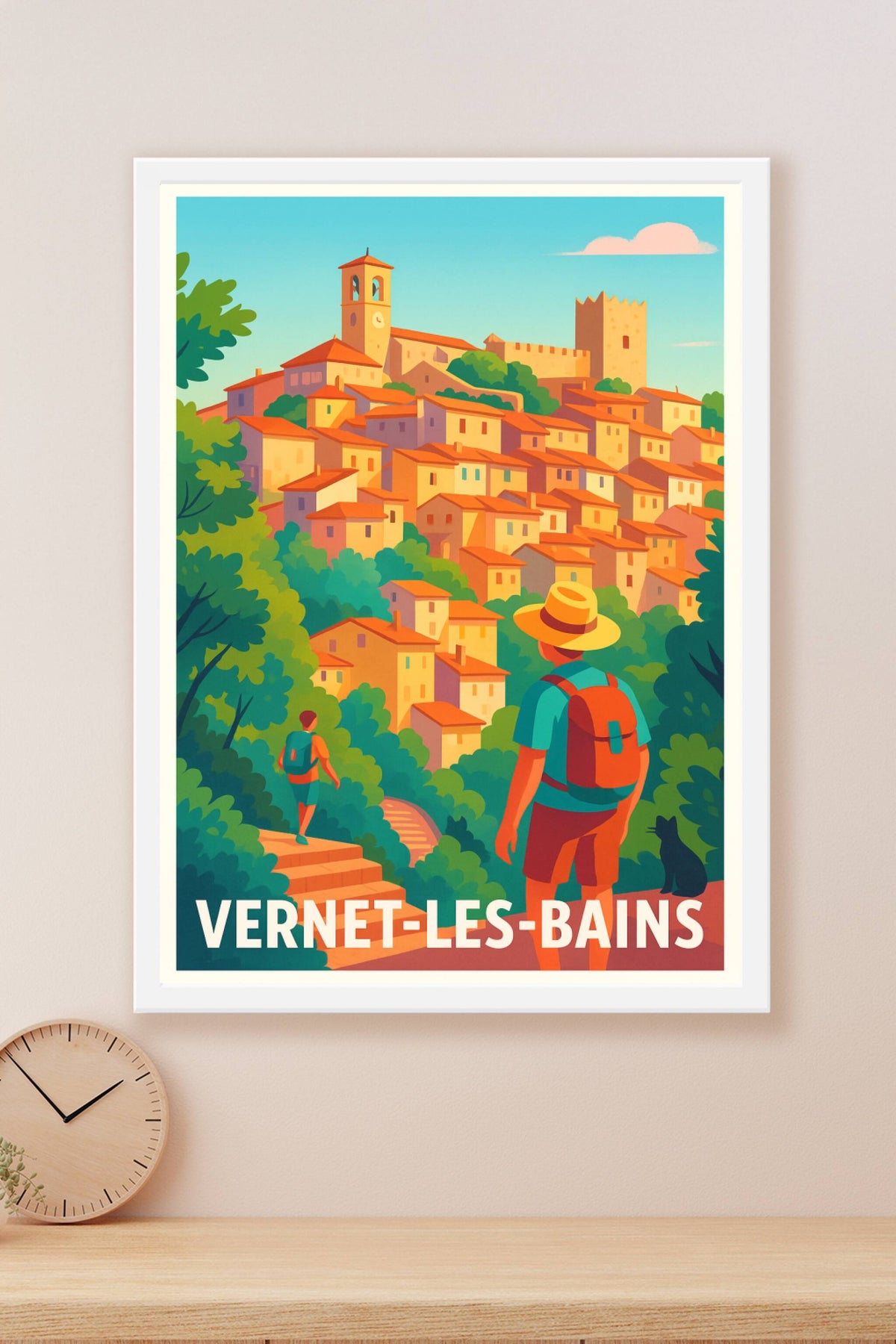 Affiche Vernet-les-Bains — L'escapade authentique en plein cœur des Pyrénées · poster d'art de Vernet-les-Bains