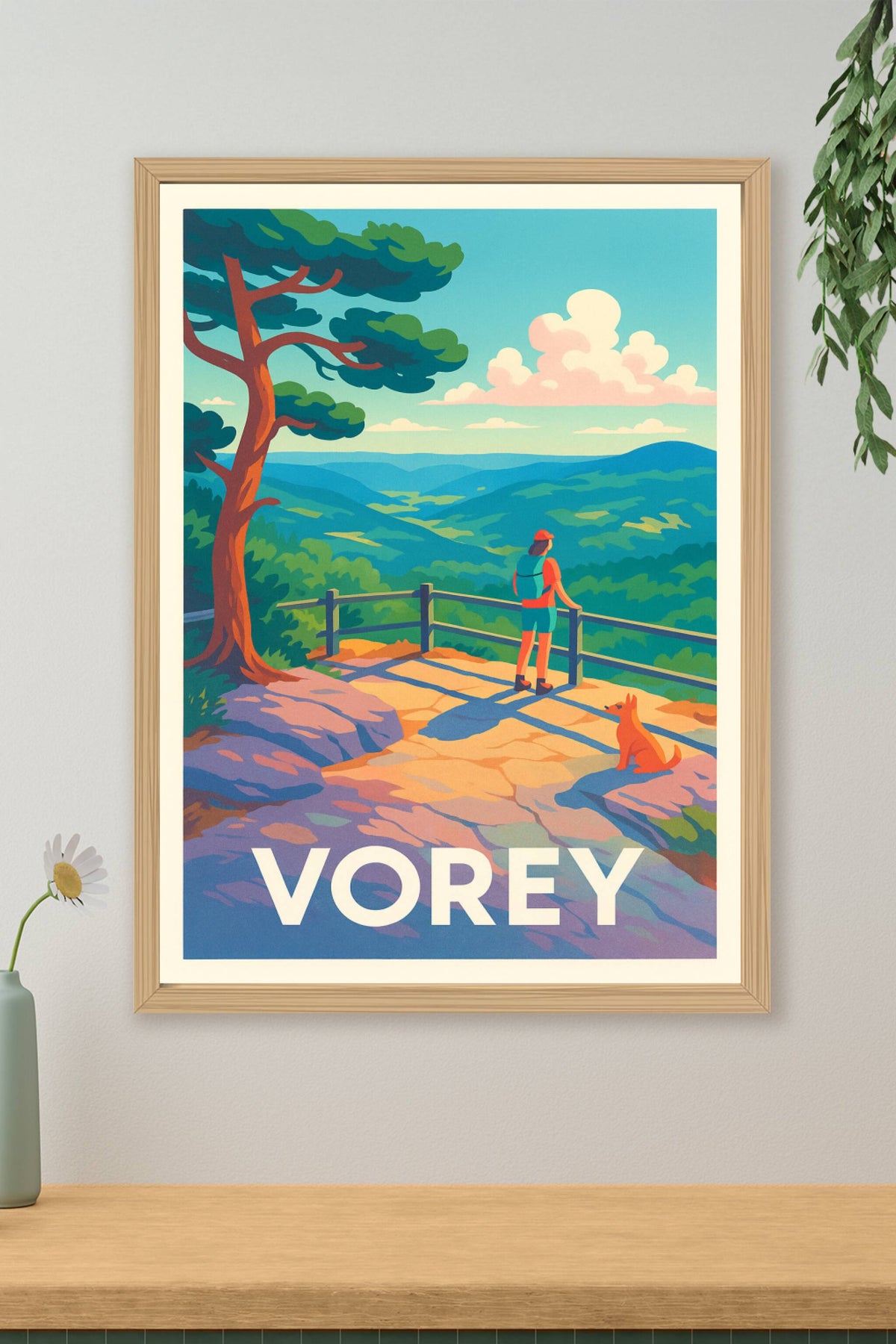 Affiche Vorey — Invitation à la découverte des panoramas sauvages · poster d'art de Vorey
