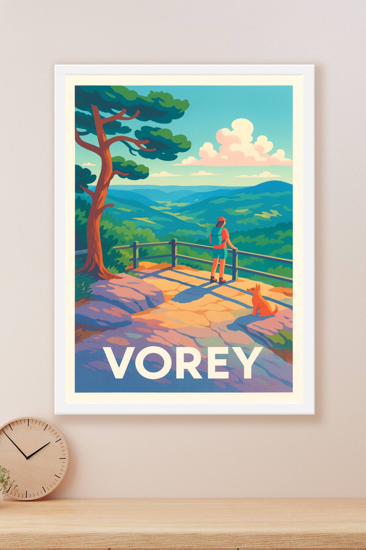 Affiche Vorey — Invitation à la découverte des panoramas sauvages · poster d'art de Vorey
