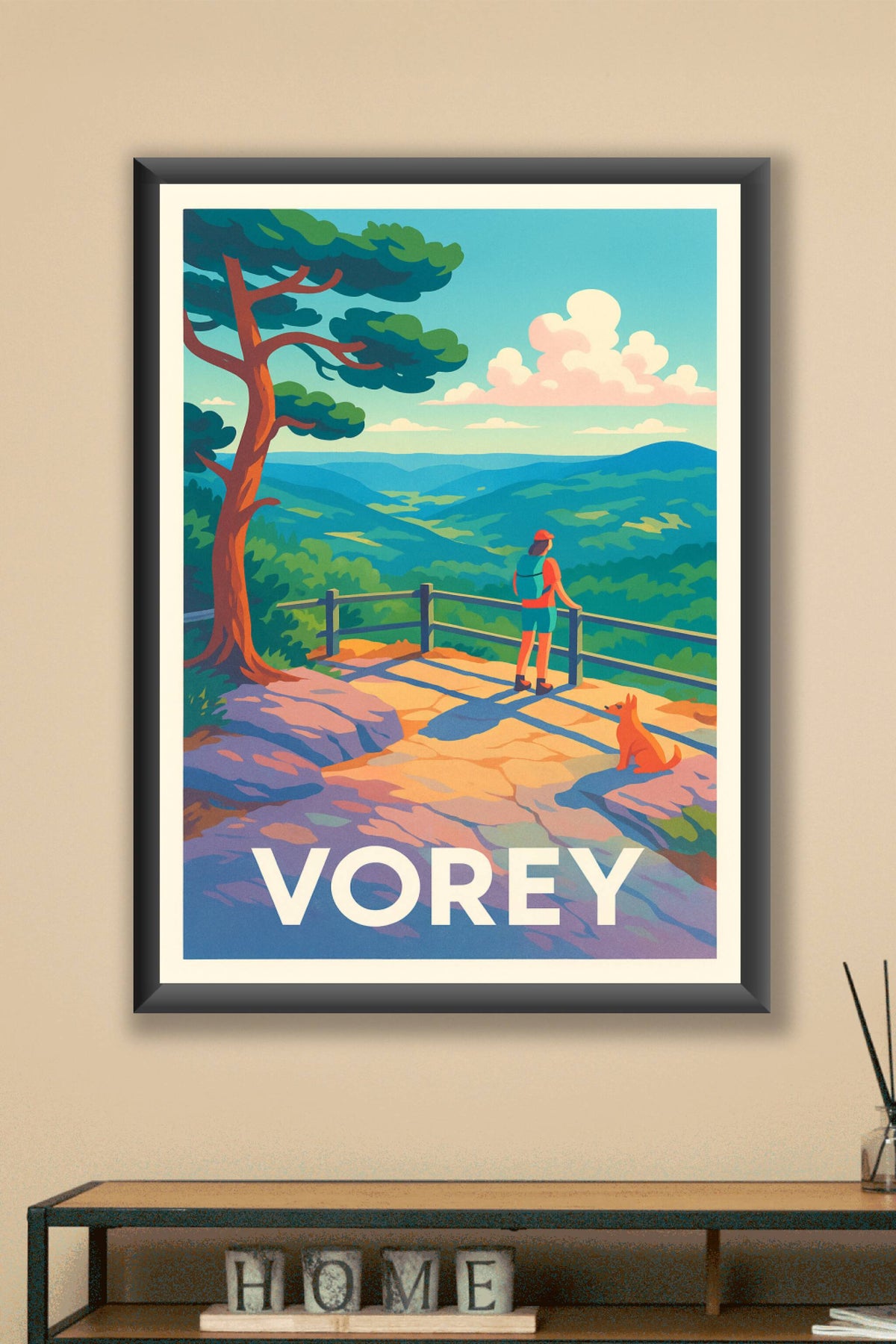 Affiche Vorey — Invitation à la découverte des panoramas sauvages · poster d'art de Vorey