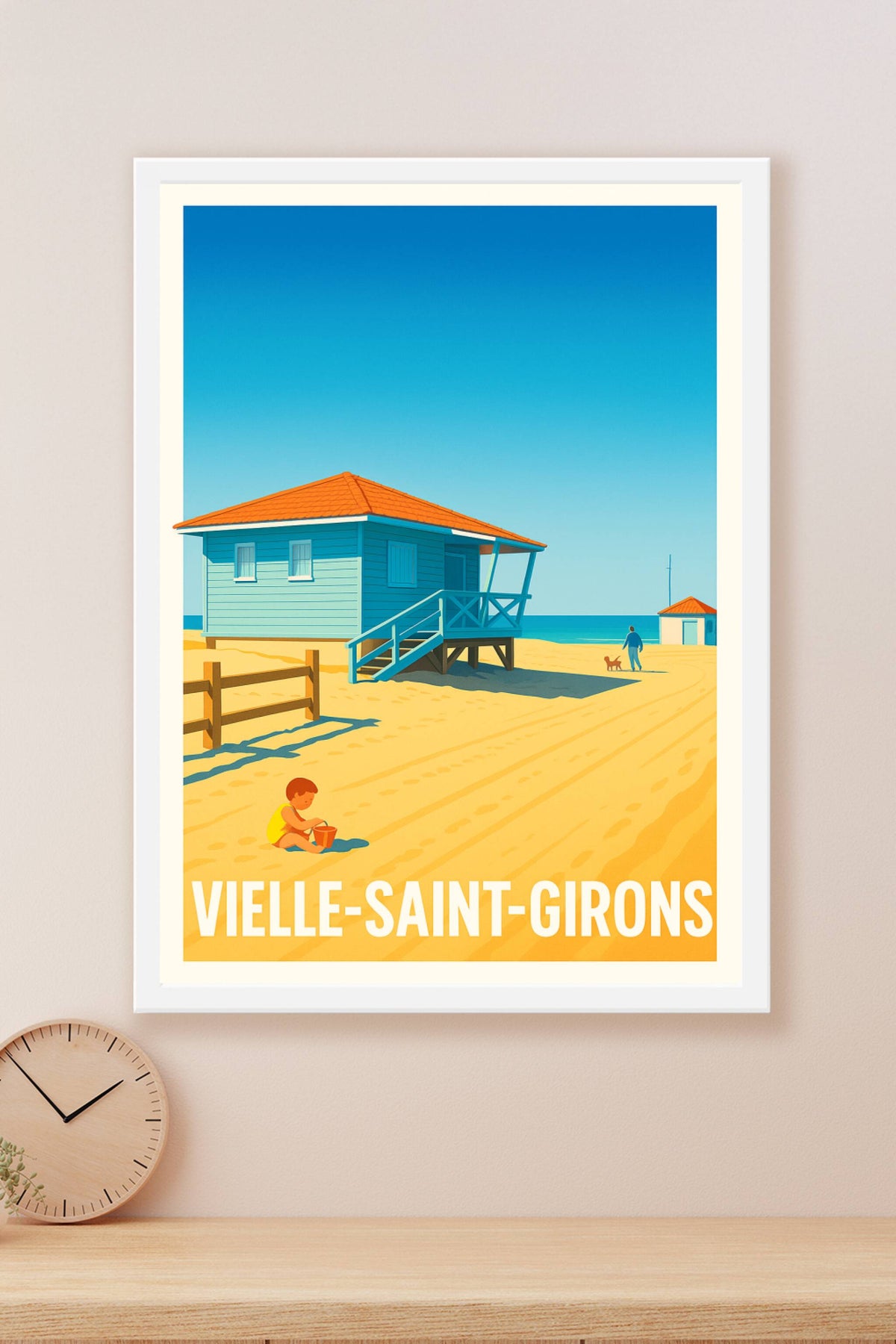 Affiche Vielle-Saint-Girons — Sérénité et douceur de la plage · poster d'art de Vielle-Saint-Girons