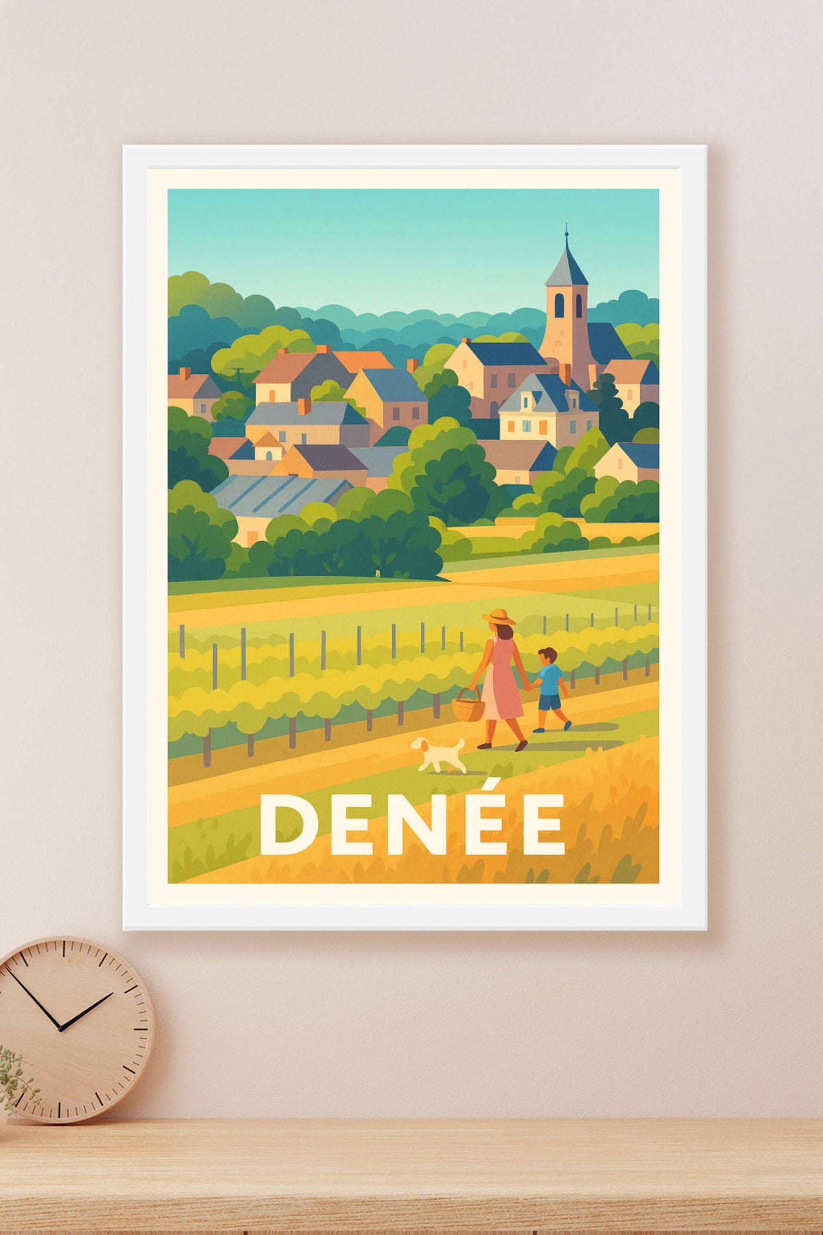 Affiche Denée — Charme bucolique au cœur de la campagne · poster d'art de Denée