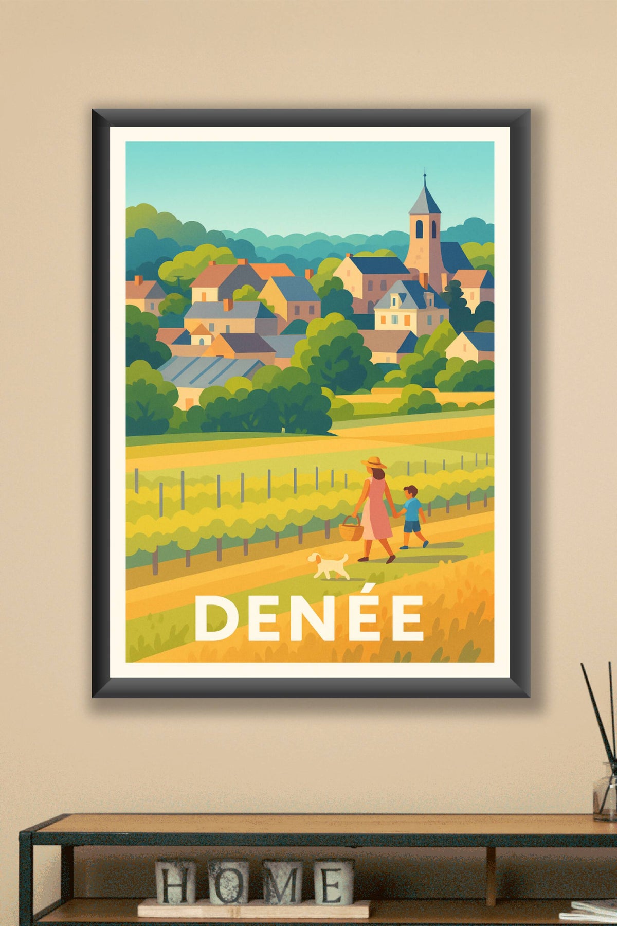 Affiche Denée — Charme bucolique au cœur de la campagne · poster d'art de Denée