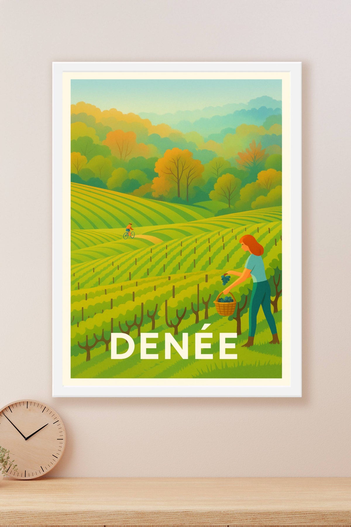 Affiche Denée — Charme bucolique et douceur de la vigne · poster d'art de Denée