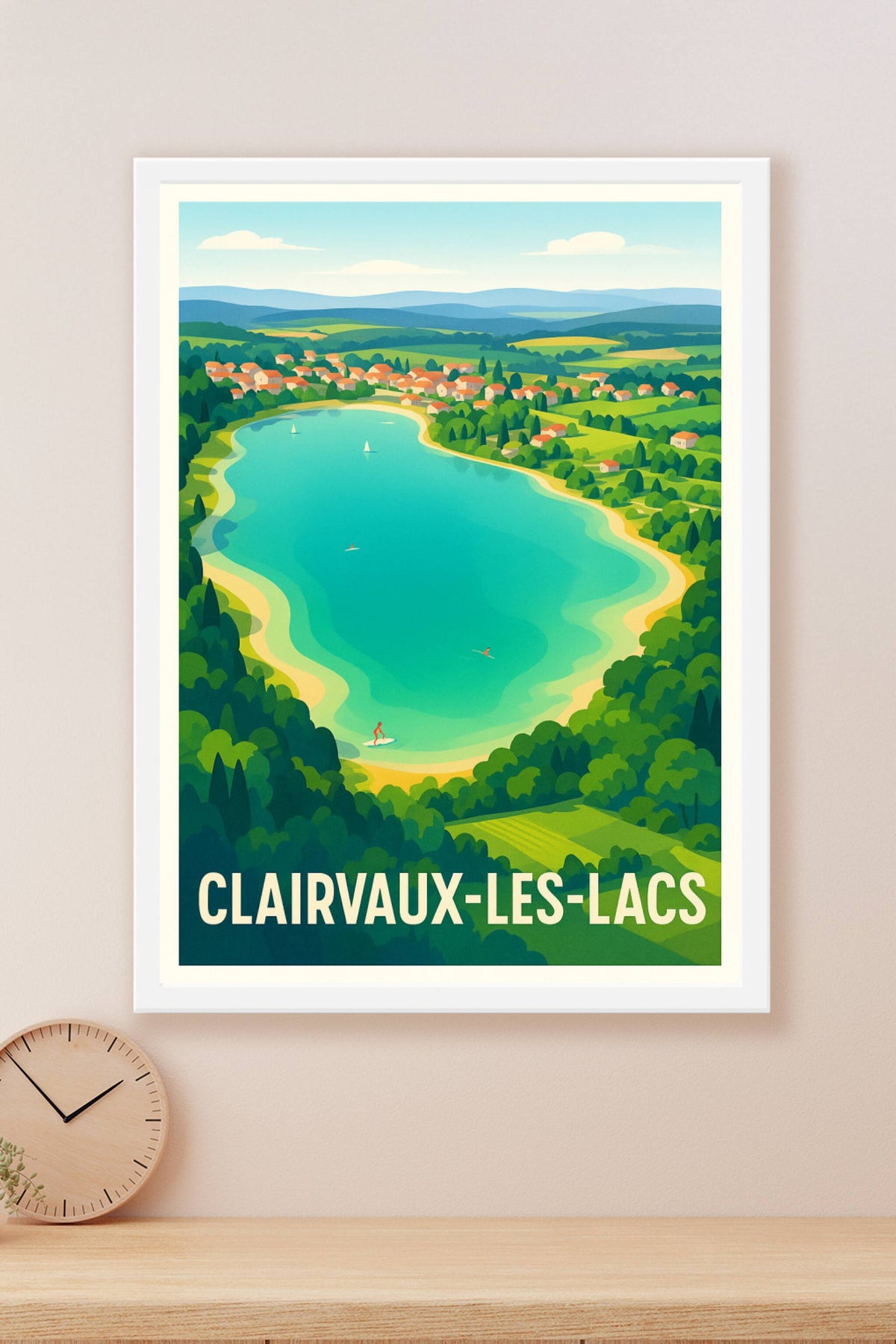 Affiche Clairvaux-les-Lacs — Évasion au cœur du Jura · poster d'art de Clairvaux-les-Lacs