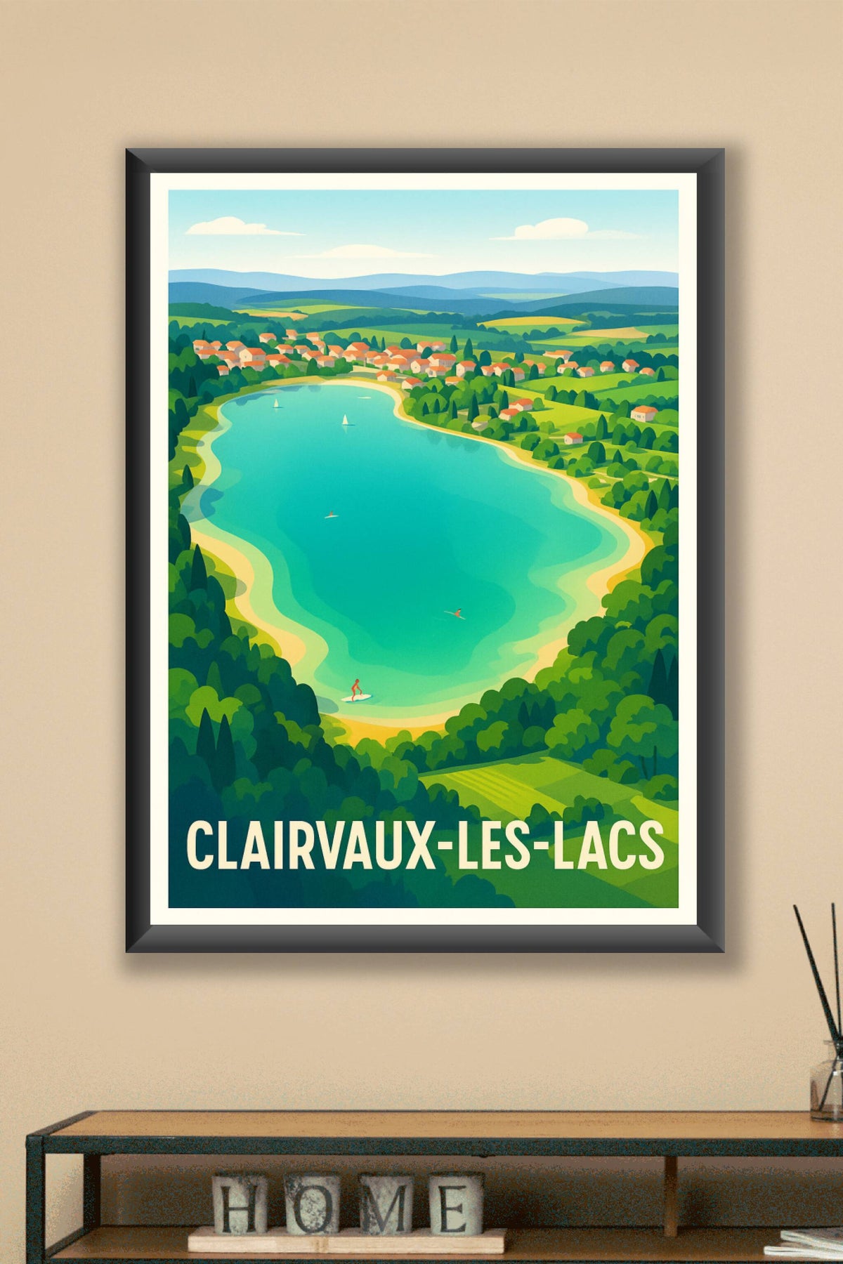 Affiche Clairvaux-les-Lacs — Évasion au cœur du Jura · poster d'art de Clairvaux-les-Lacs