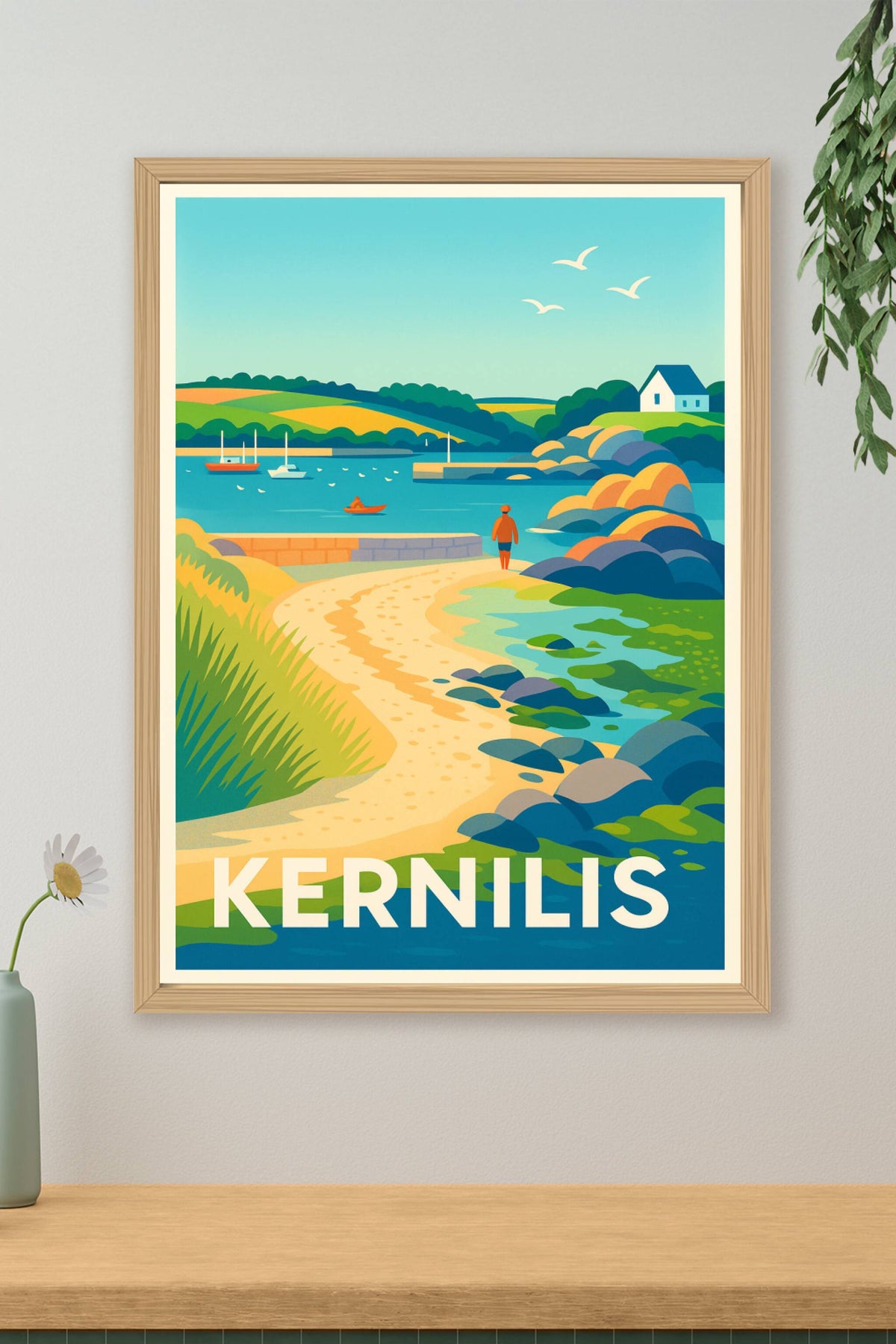 Affiche Kernilis — Charme côtier et paysages apaisants · poster d'art de Kernilis